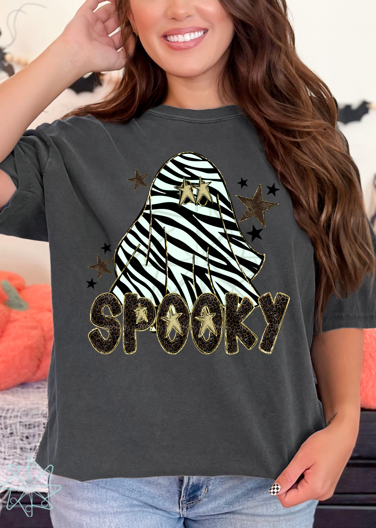 Spooky Striped Tee - Comfort Colors