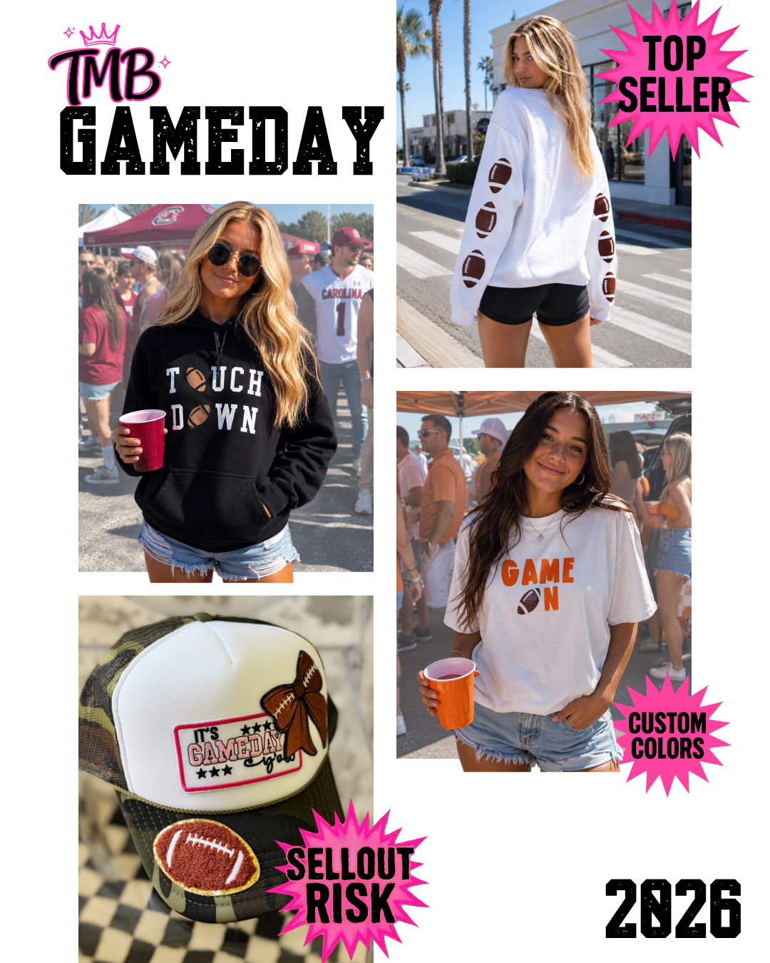 Laces Out Gameday Sweatshirt | Oversized Football Graphic Crewneck