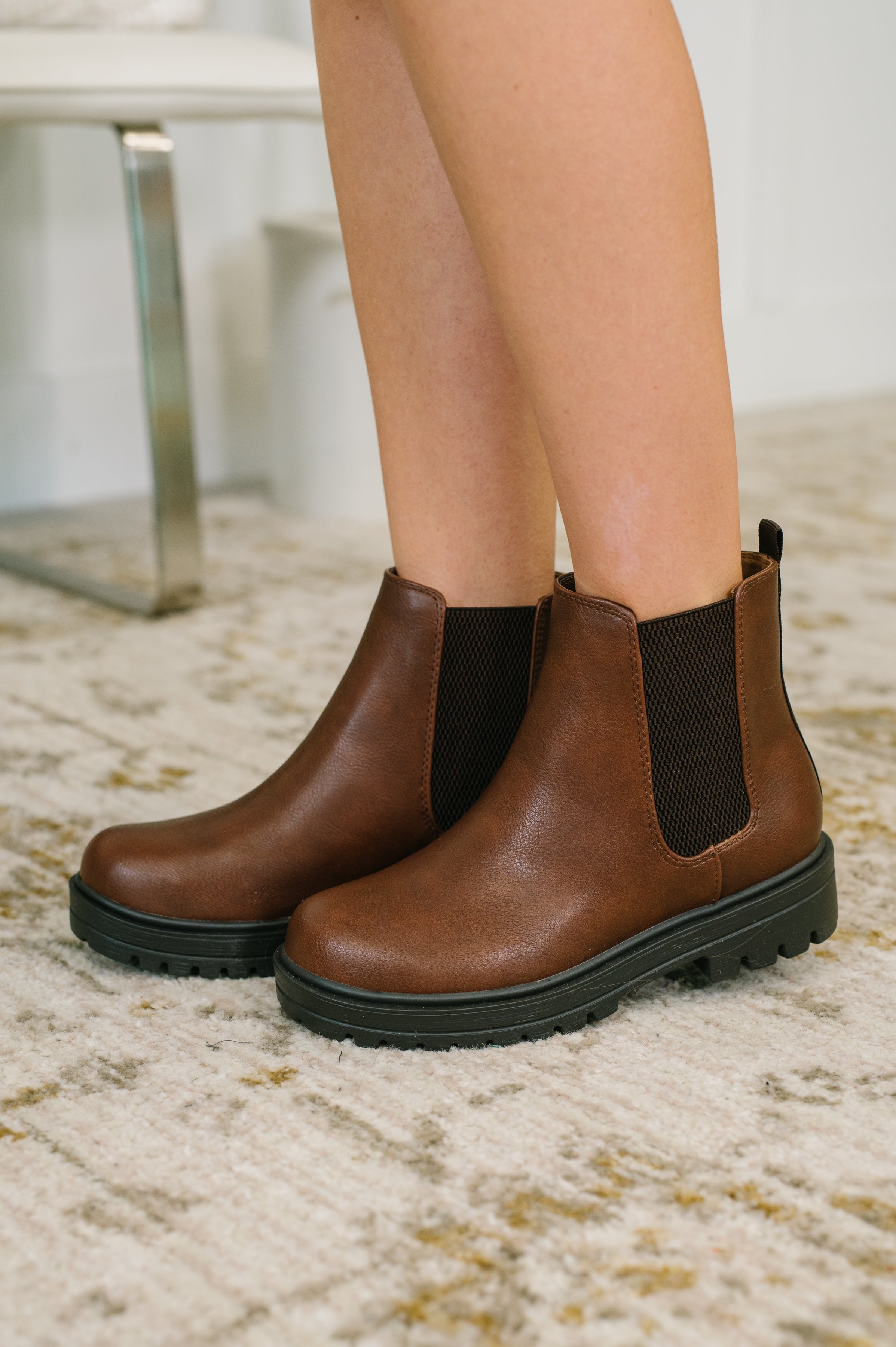 That's Just What They'll Do Paden Chelsea Boots in Brown