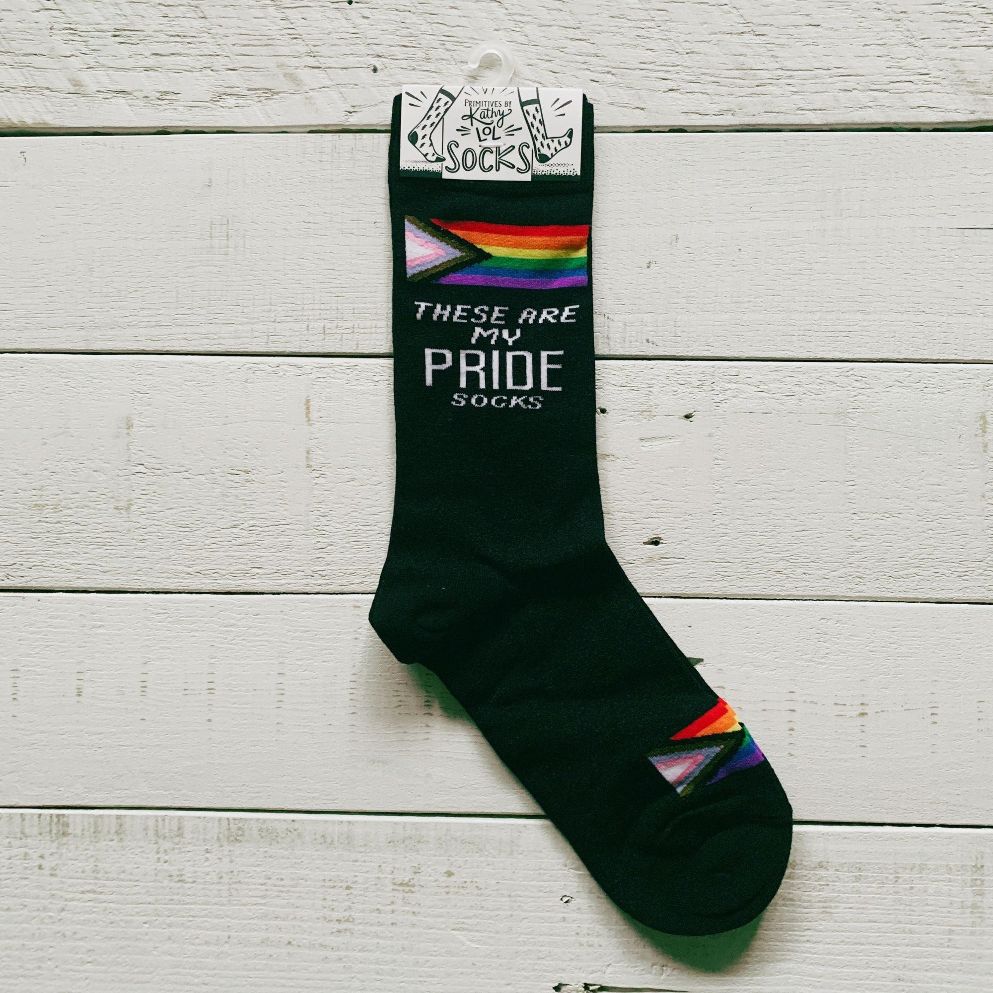 These Are My Pride Socks | LGBTQ+ Rainbow and Black