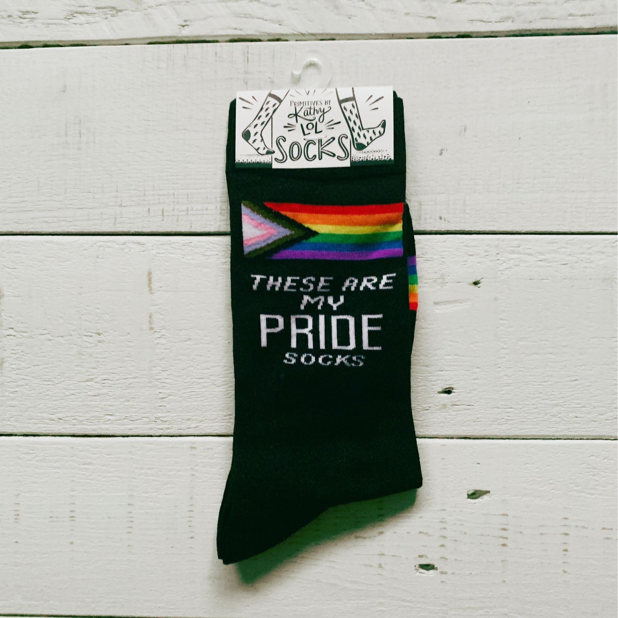 These Are My Pride Socks | LGBTQ+ Rainbow and Black