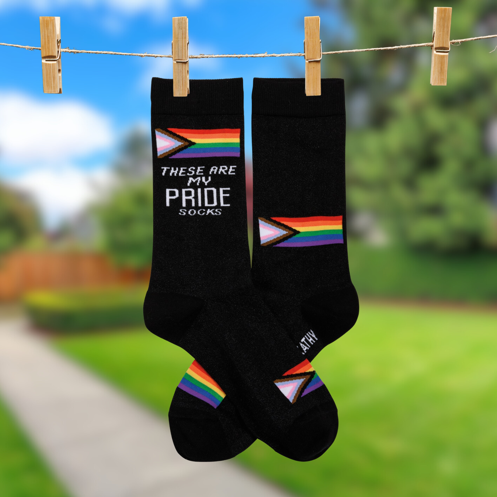 These Are My Pride Socks | LGBTQ+ Rainbow and Black