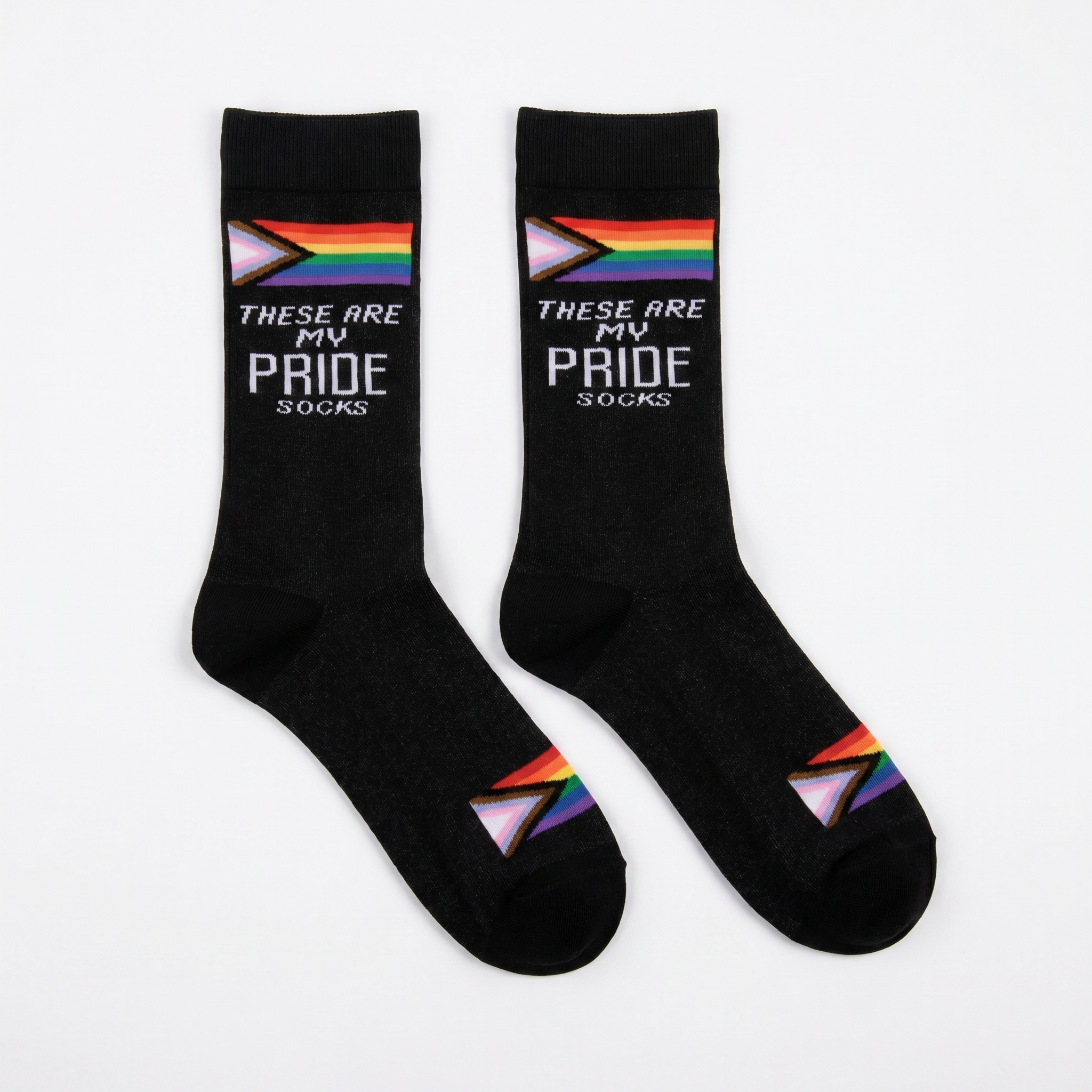 These Are My Pride Socks | LGBTQ+ Rainbow and Black
