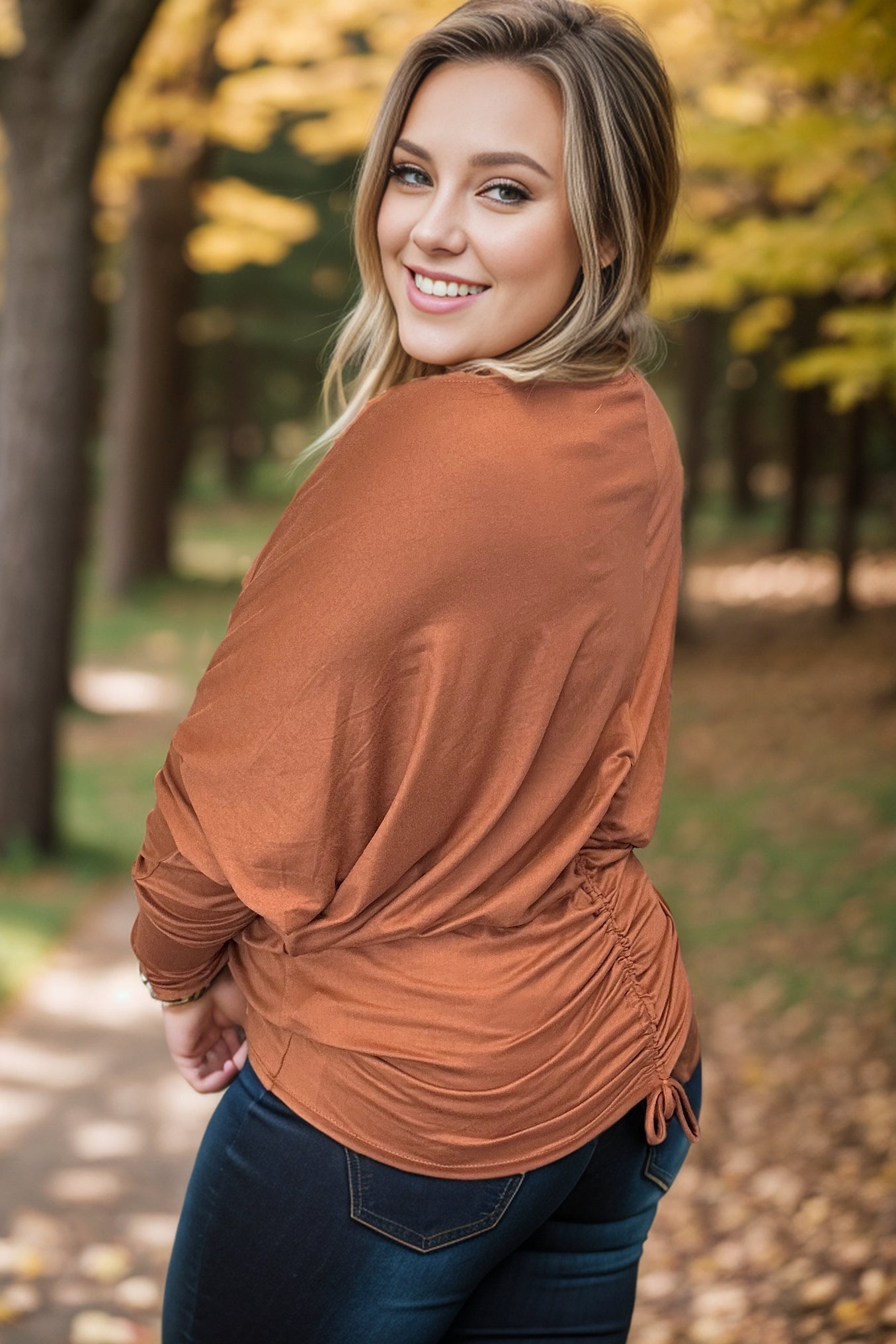 Touch Of Ruche Long Sleeve Dolman