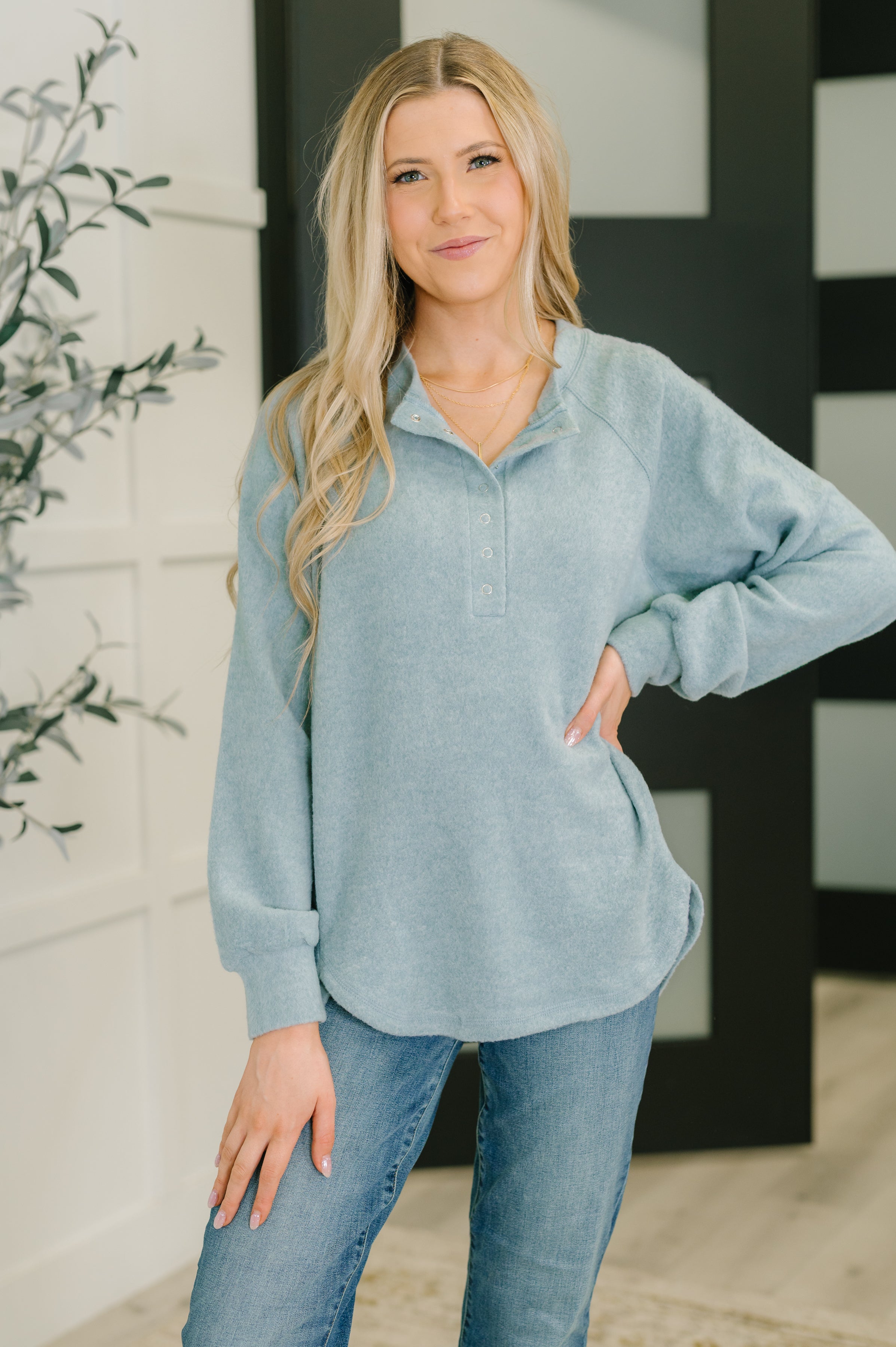 Urban Flux Scooped Hi-Low Long Pullover