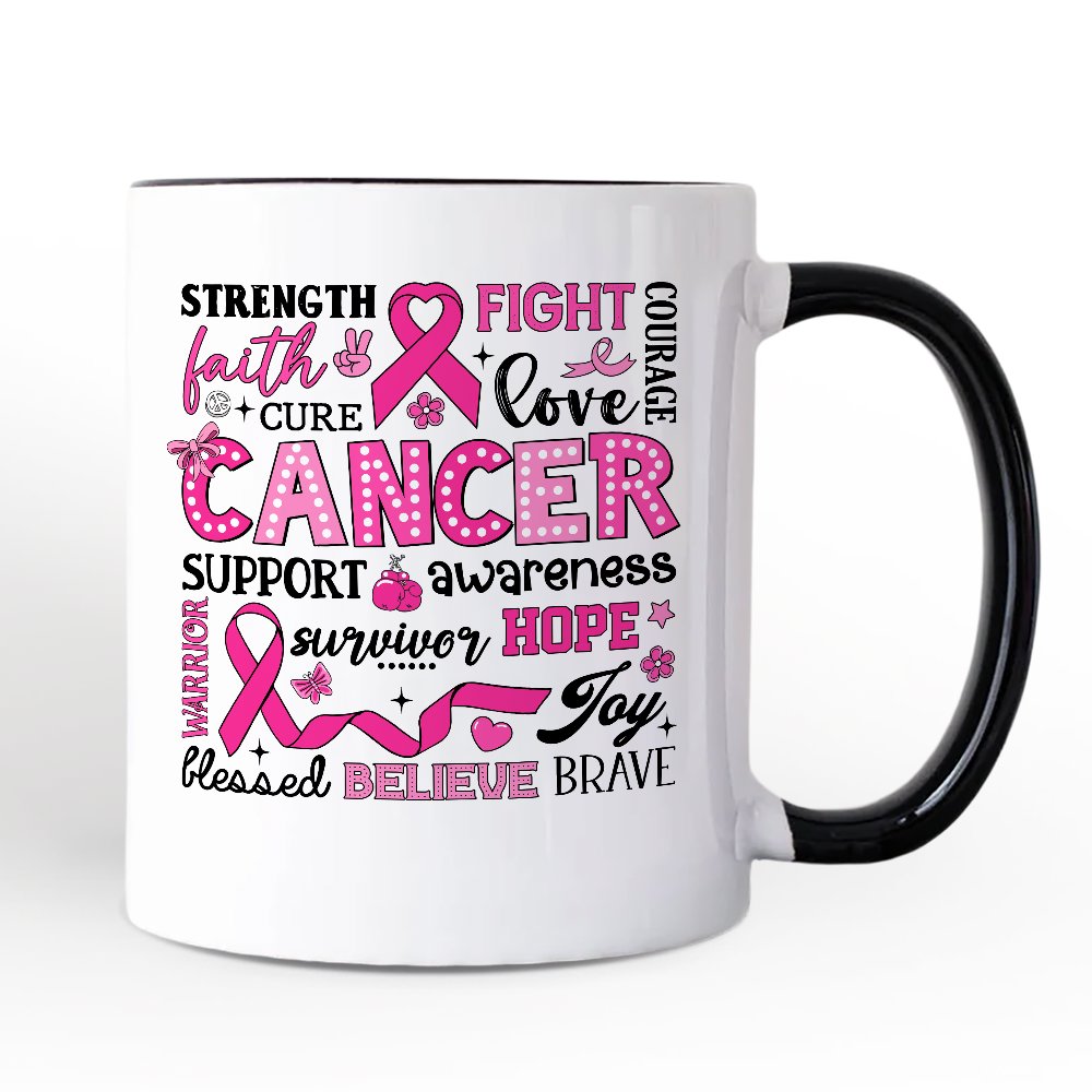 Breast Cancer Awareness Ribbon Personalized Mug