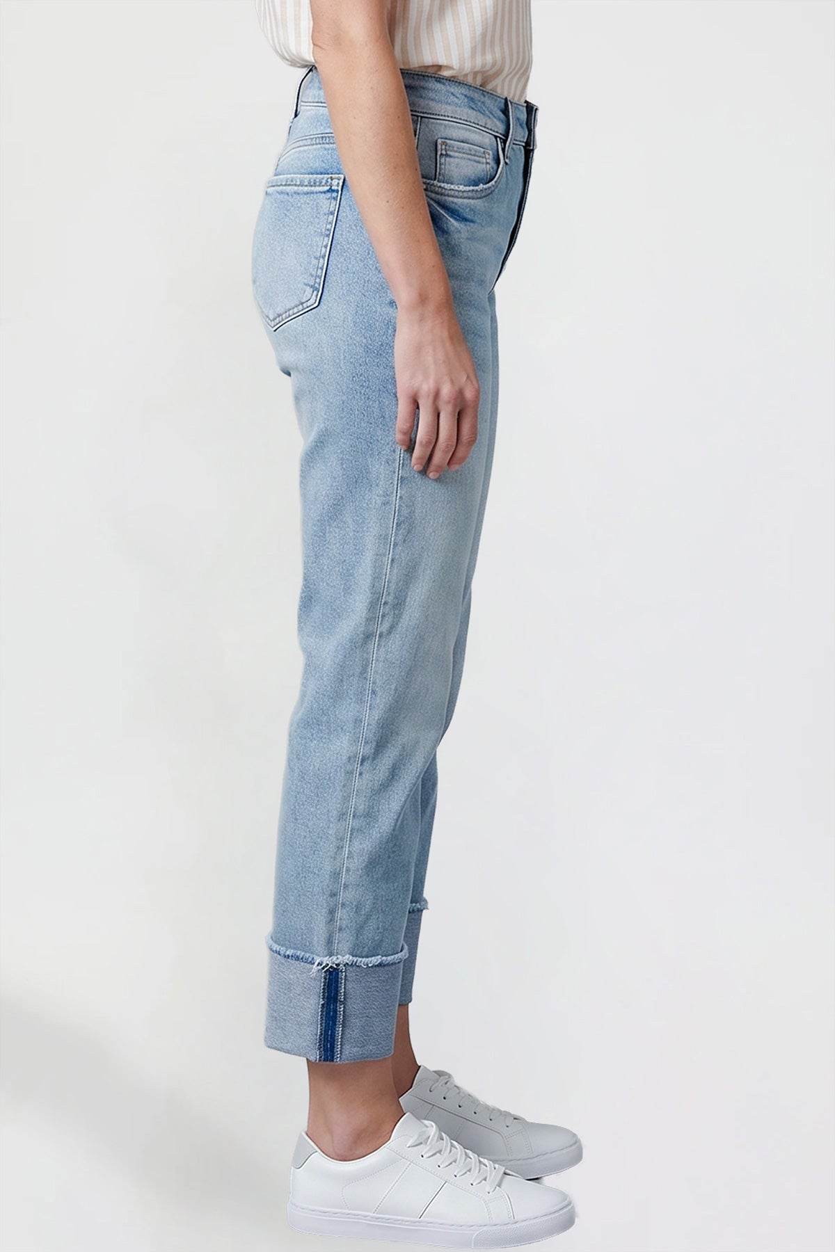 Premium Stretch Cropped Mega Cuff Jeans