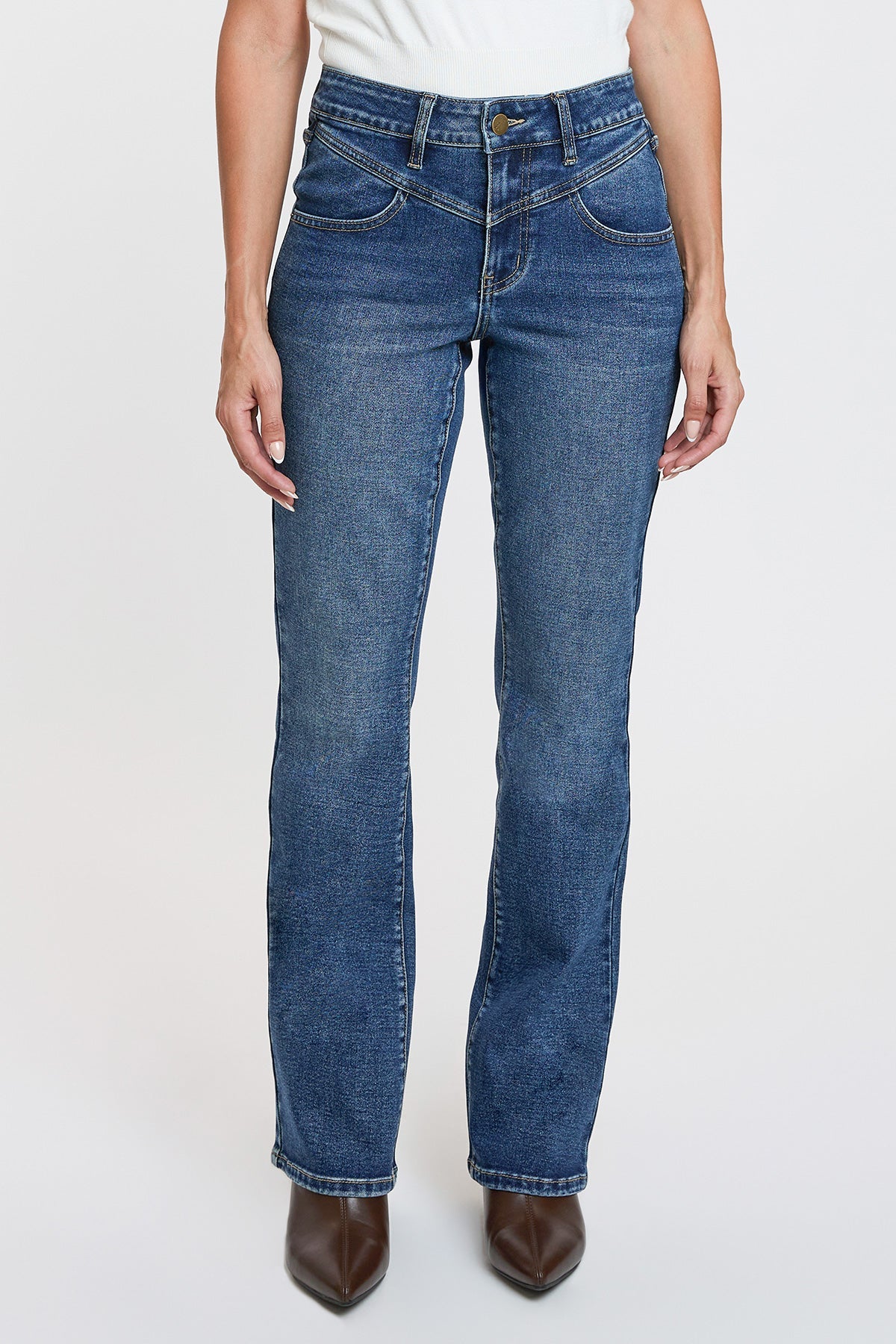 Contour V-Front Bootcut Jeans