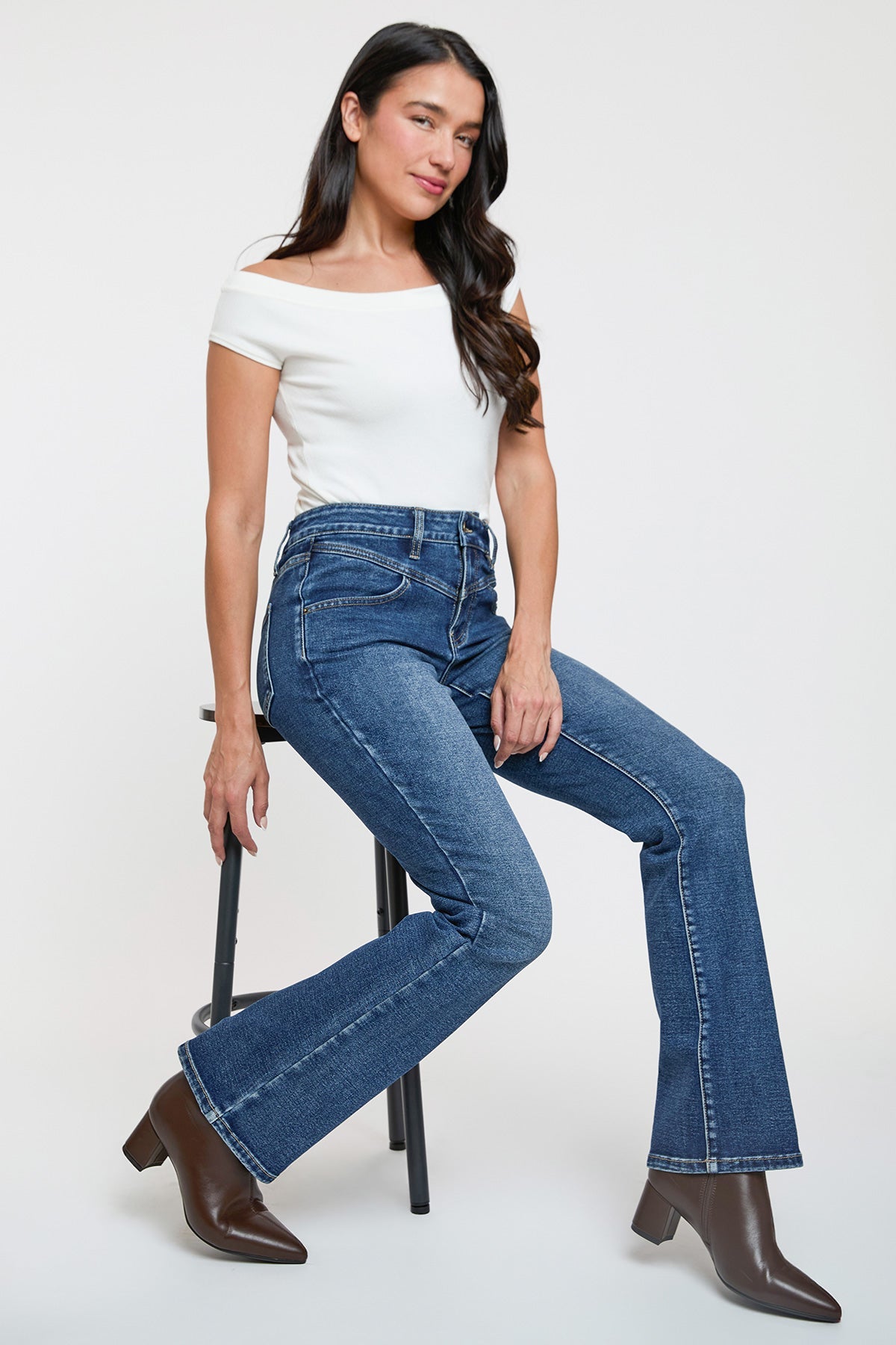 Contour V-Front Bootcut Jeans