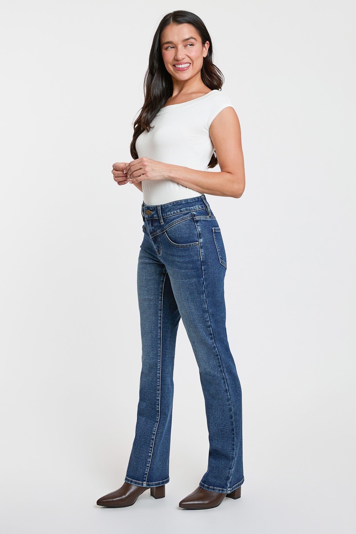 Contour V-Front Bootcut Jeans