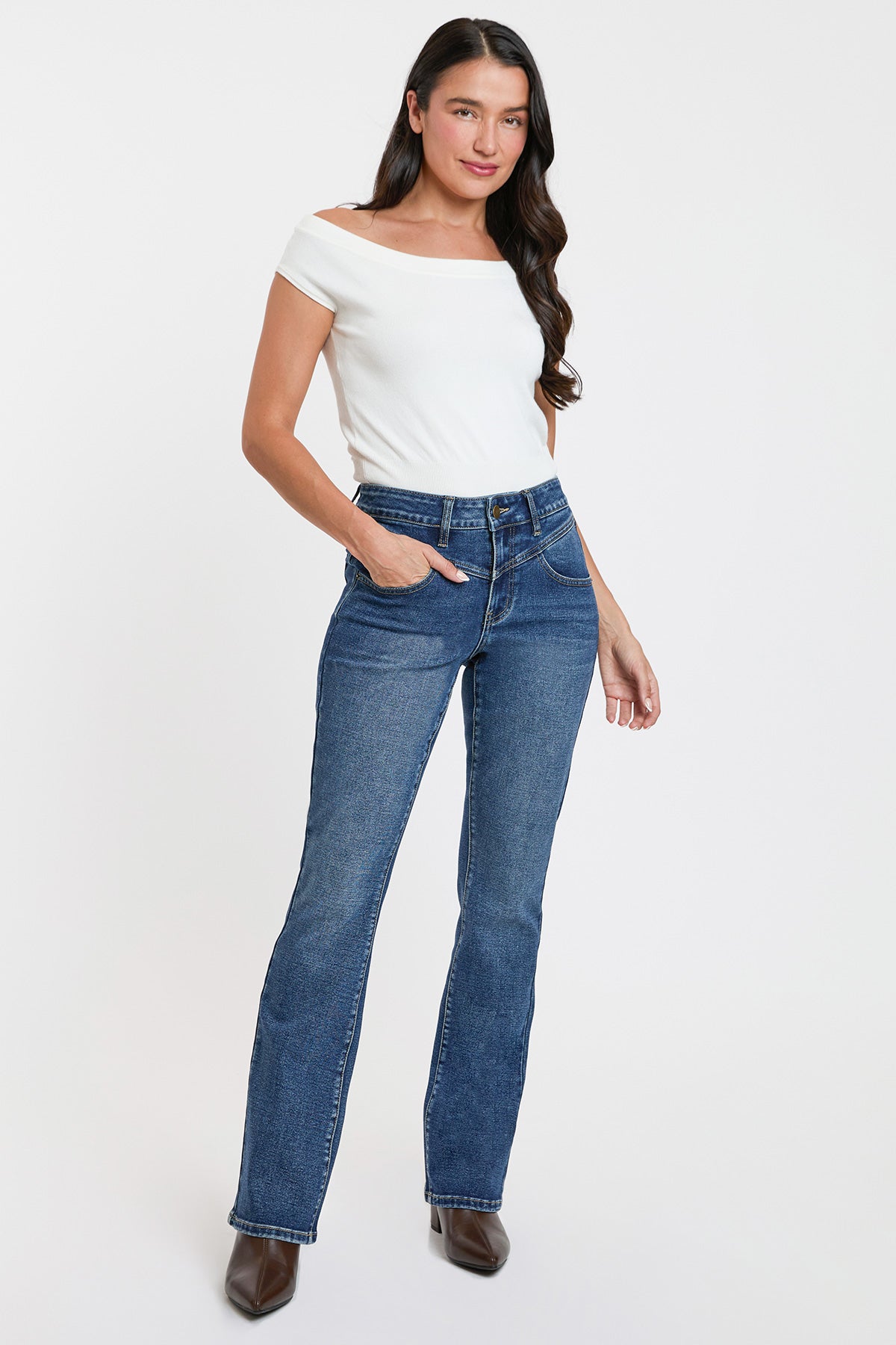 Contour V-Front Bootcut Jeans