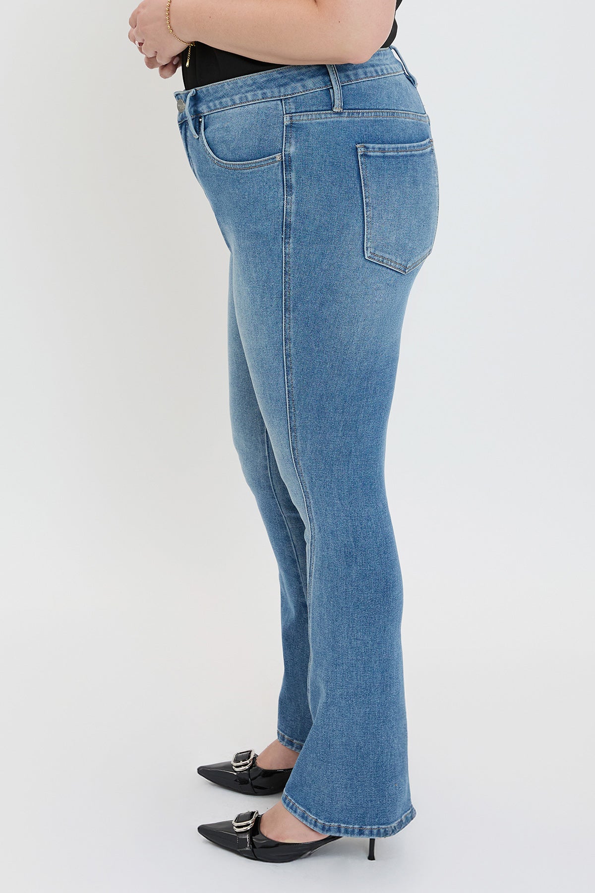 Plus Curve Seam Flare Jeans