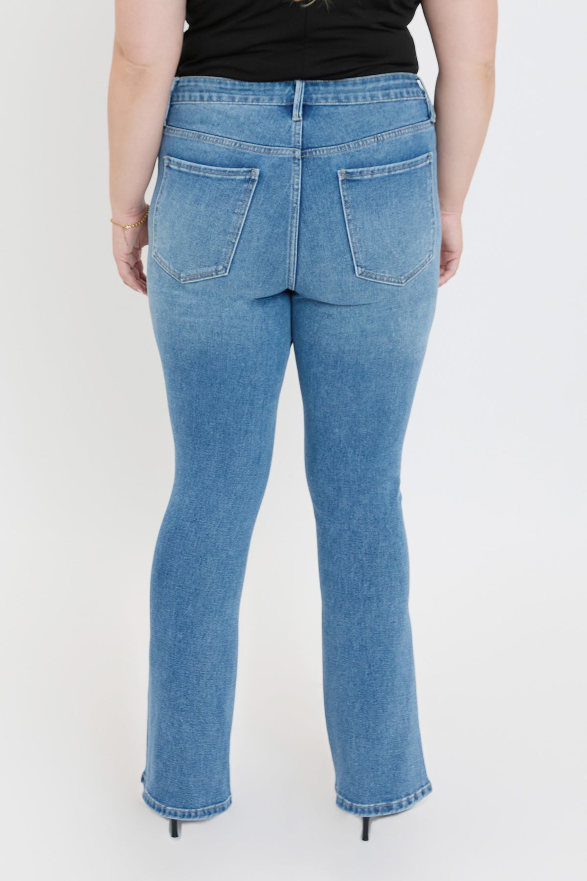 Plus Curve Seam Flare Jeans