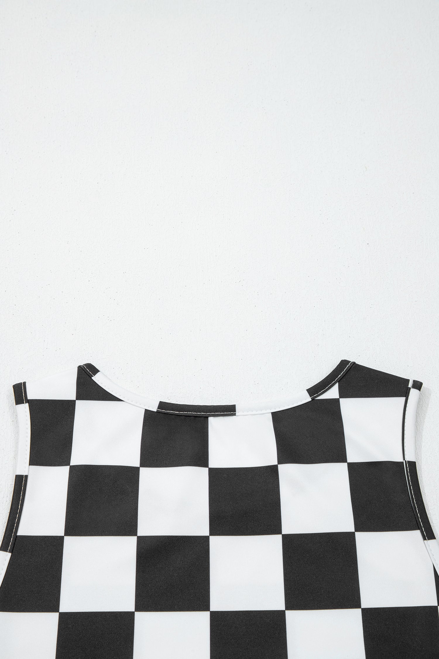 PRE-ORDER: Checkerboard Printed Slim Tank Top