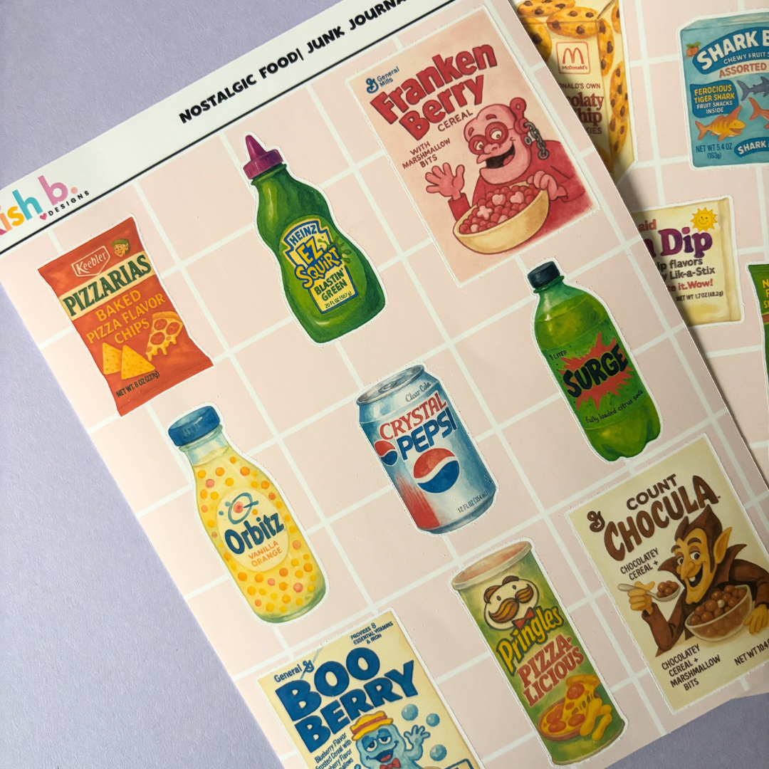 Nostalgic Food Sticker Sheet
