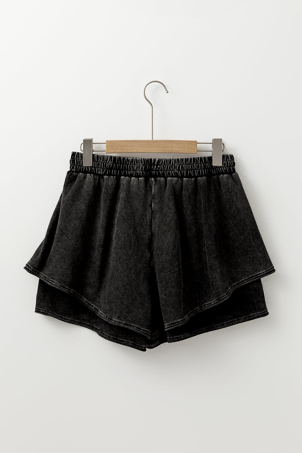 PRE-ORDER: Mineral Wash French Terry High Waist Casual Shorts