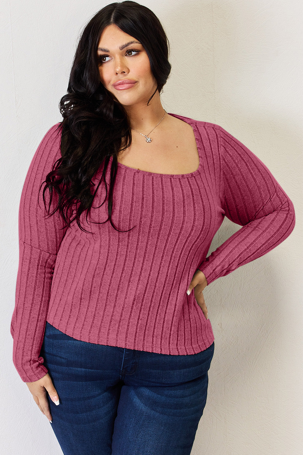 Ribbed Long Sleeve Top