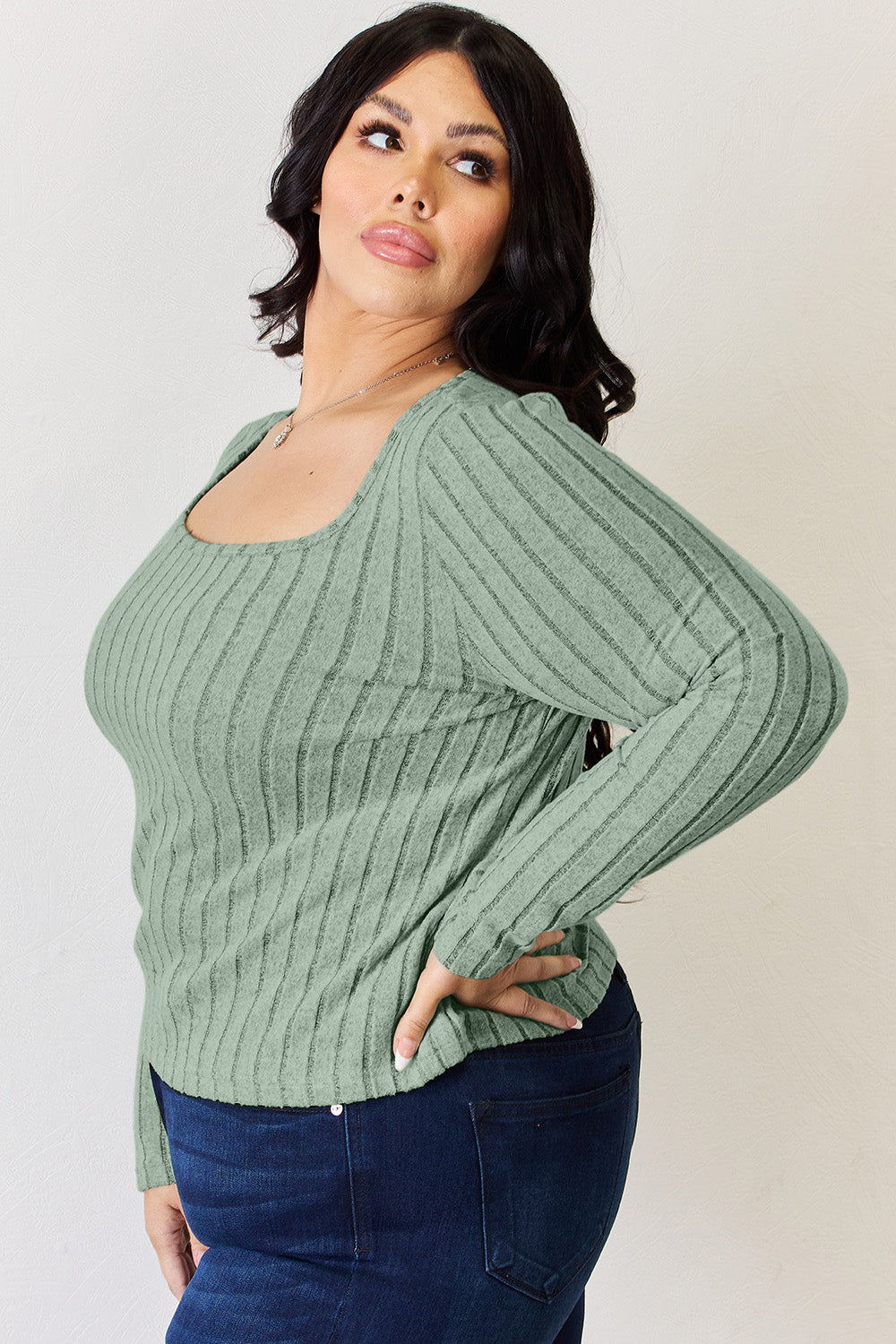 Ribbed Long Sleeve Top