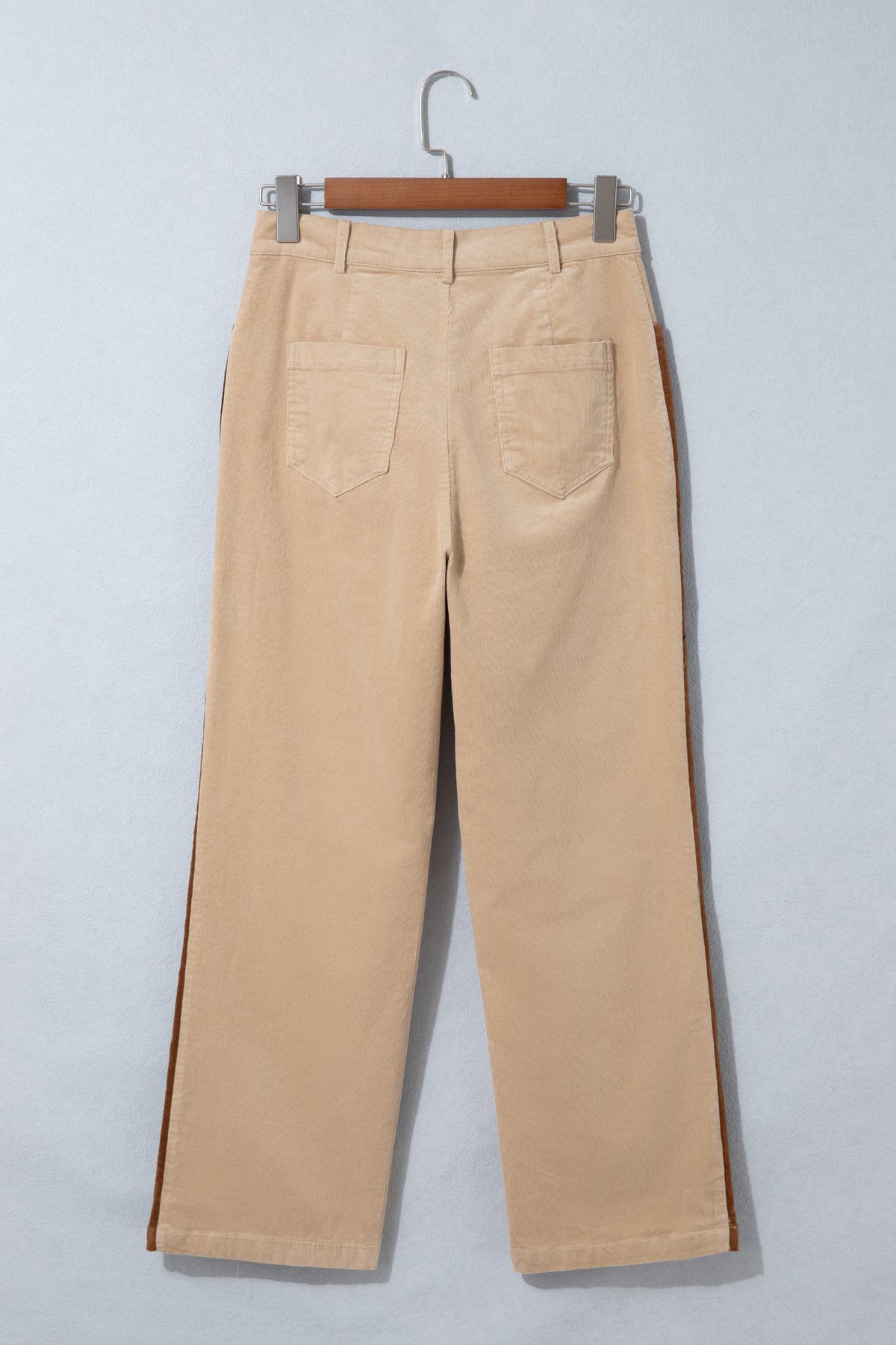 PRE-ORDER: Corduroy Side Panel Colorblock Straight Leg Pants