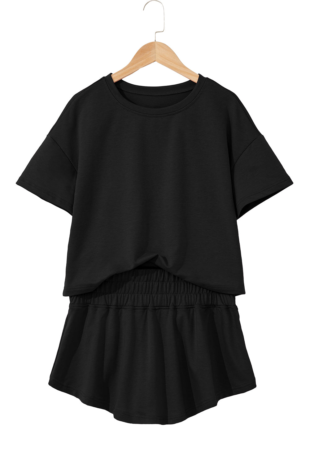 PRE-ORDER: Cropped Tee and Ruffle High Waist Skort Set
