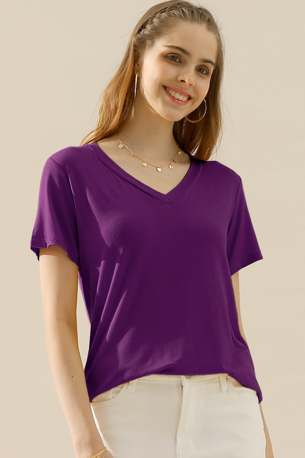 Classic V-Neck Short Sleeve Tee