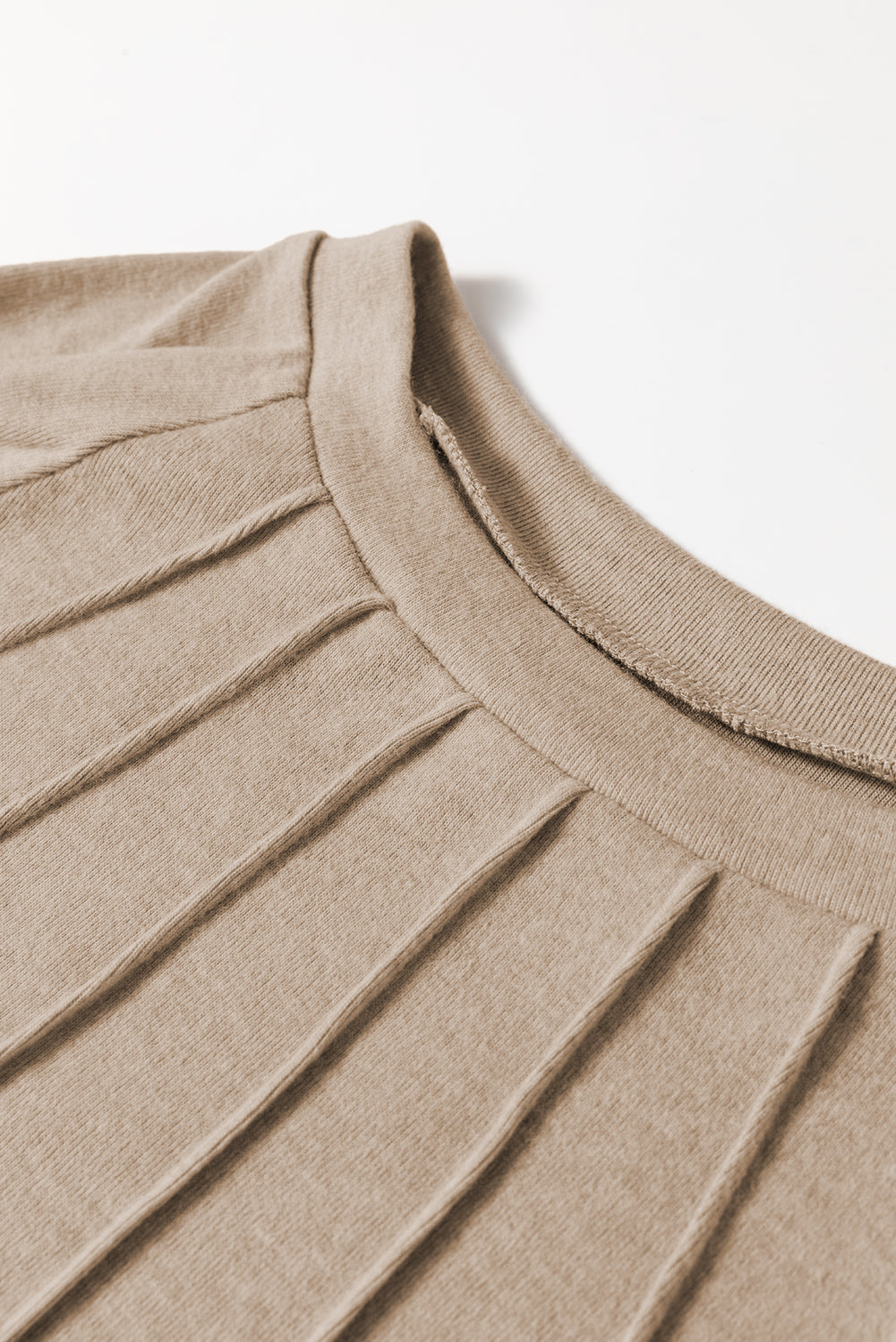 PRE-ORDER: Seam Detail Lace Contrast Cuffs Raglan Sleeve Top