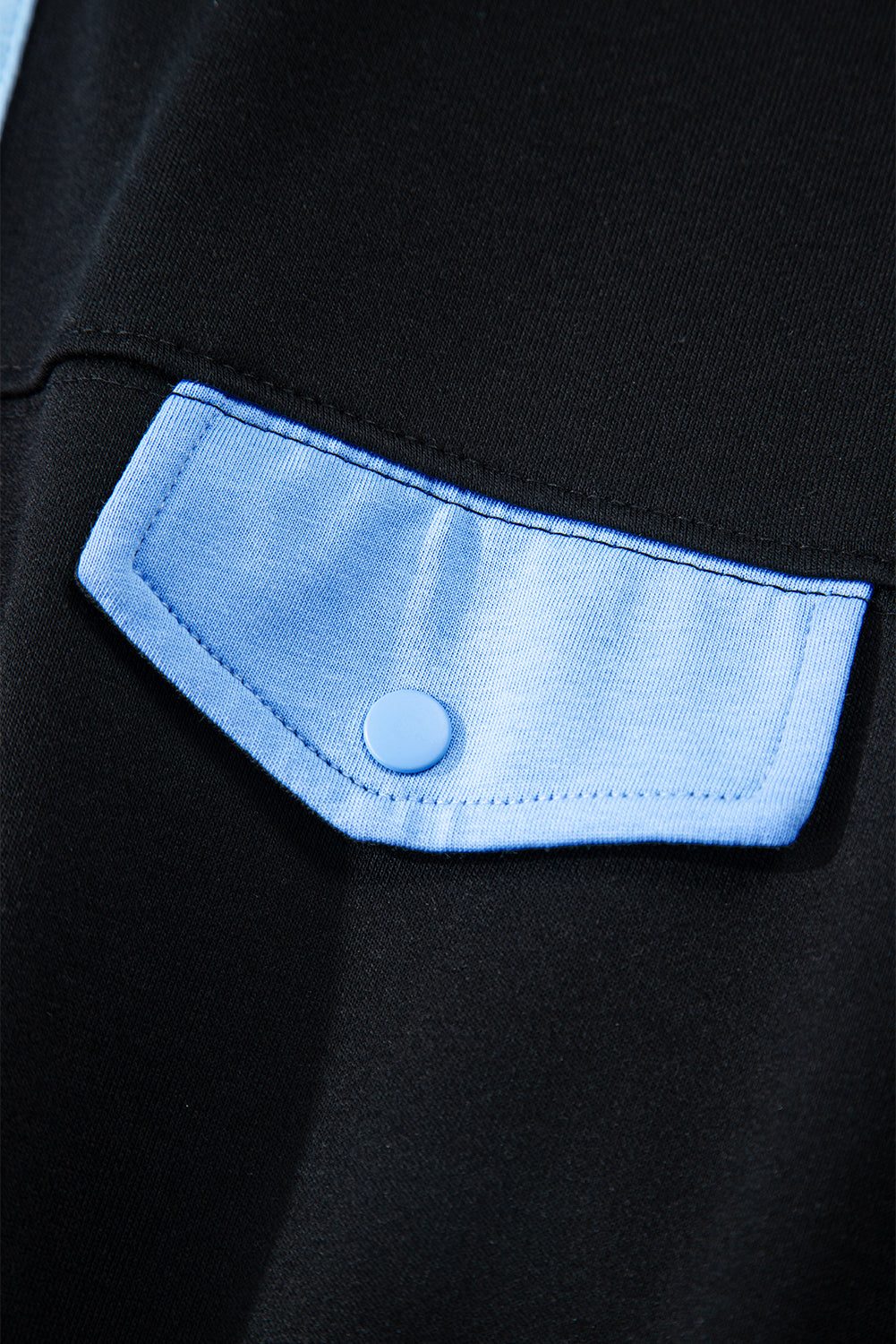 PRE-ORDER: Colorblock Patchwork Half Button Pullover and Shorts Outfit