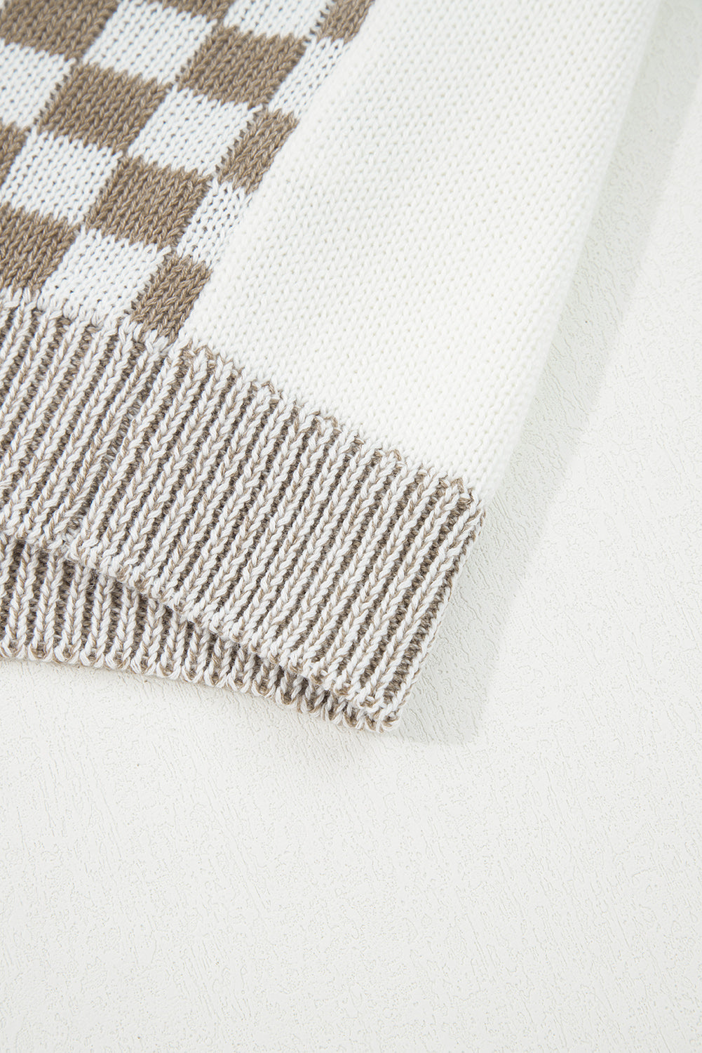 PRE-ORDER: Checkered Drop Shoulder Cardigan