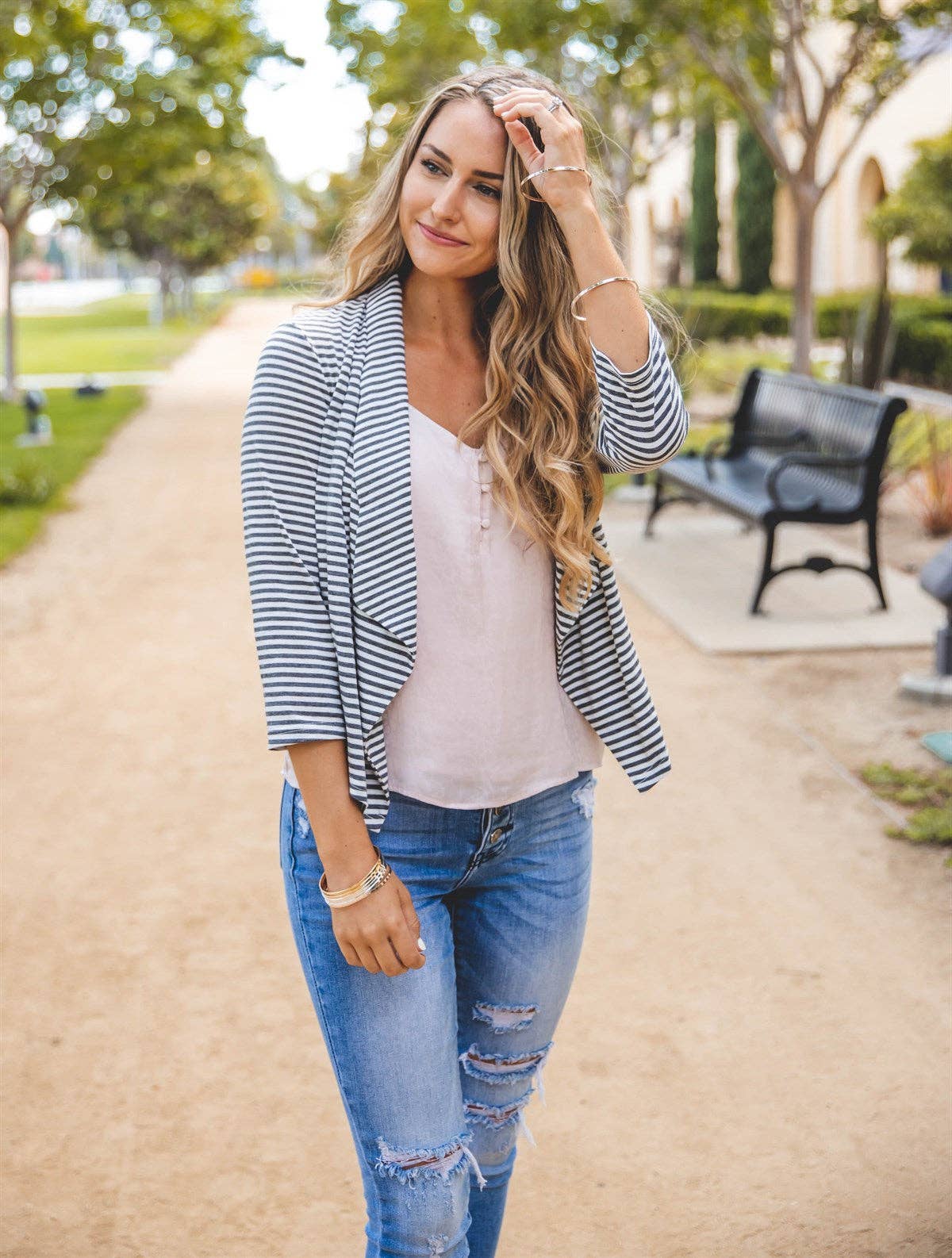 Tickled Teal - Soft 3/4 Sleeve Rae Blazer