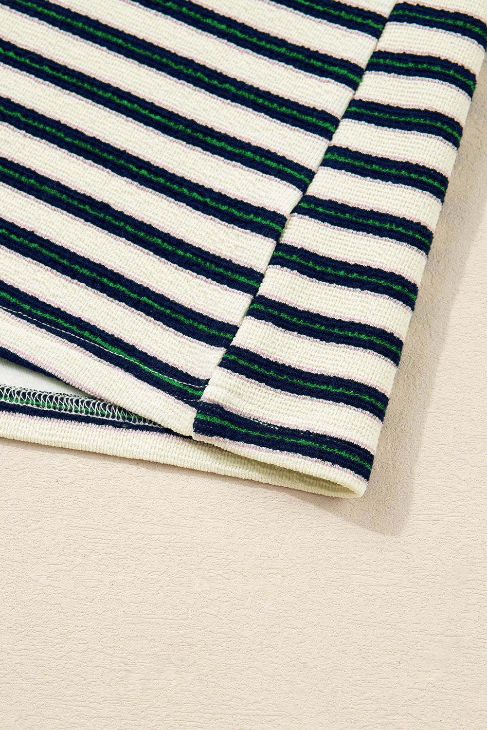 PRE-ORDER: Pop of Color V Neck Striped Long Sleeve Top