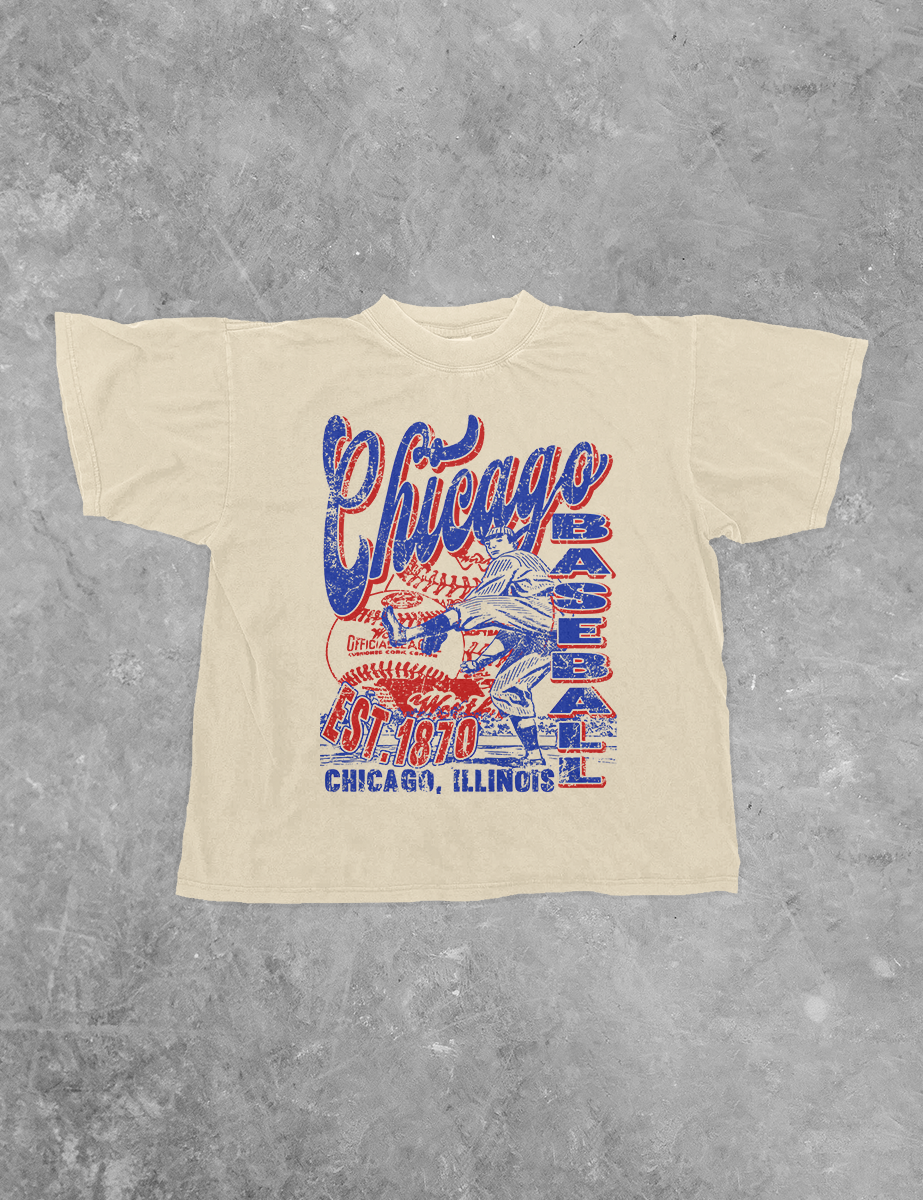 Chicago Baseball, Game Day Boxy Cotton T-Shirt