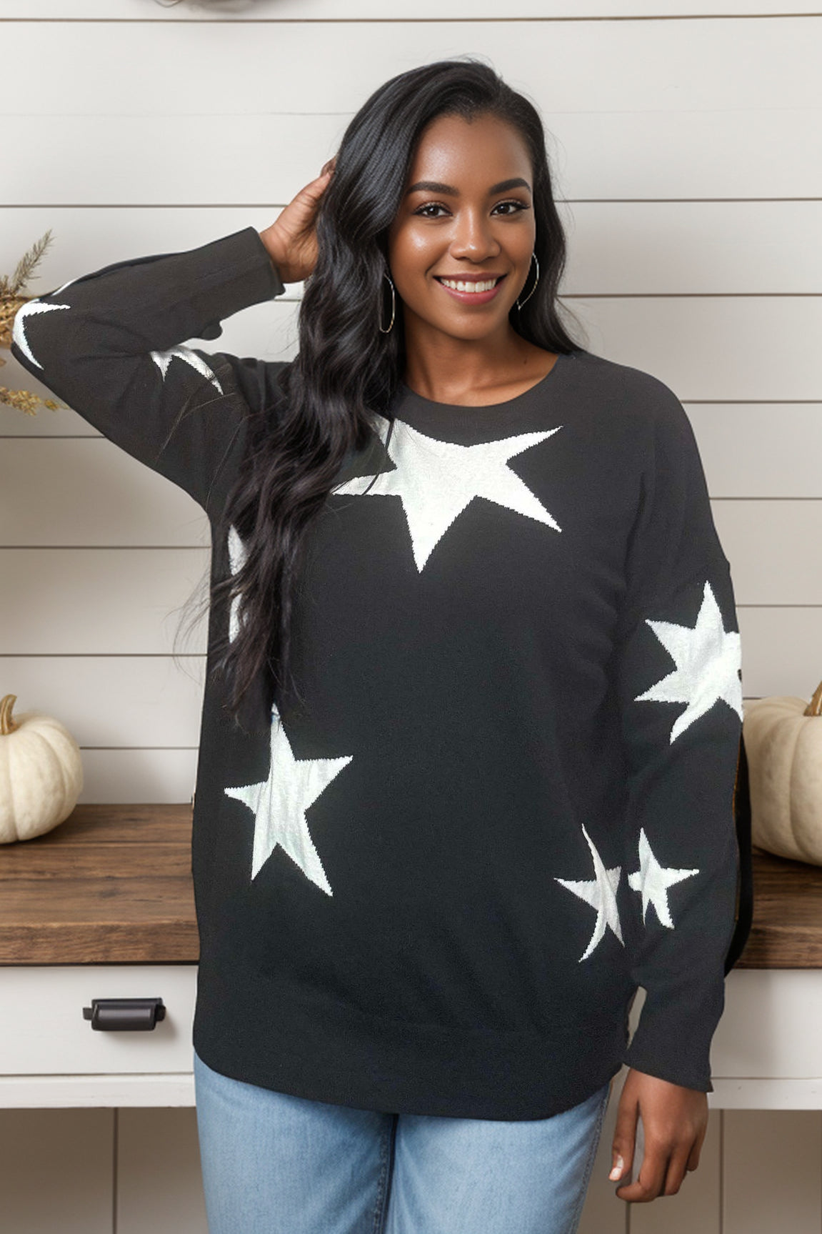 Counting Stars Sweater in Black