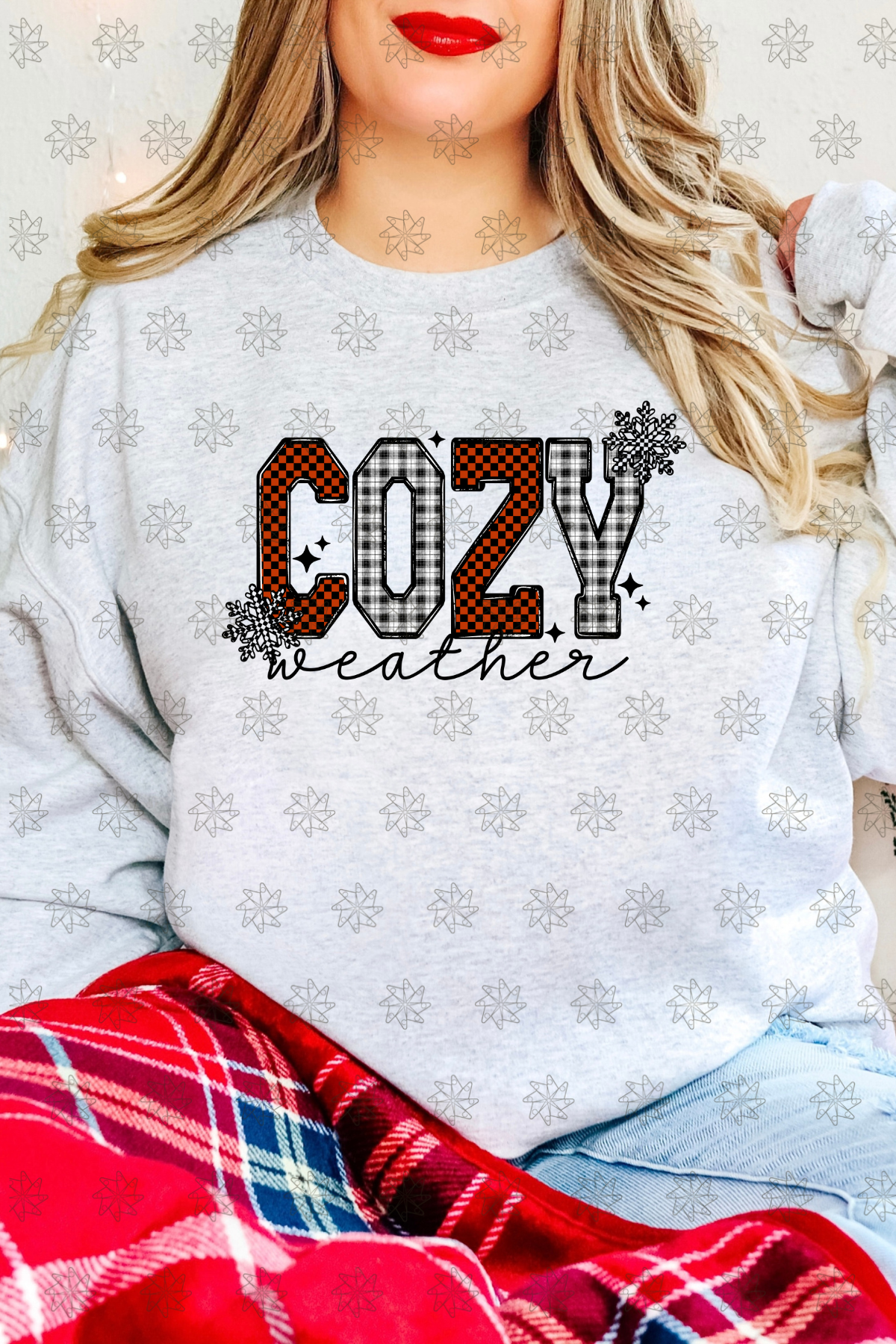 Cozy Weather Plaid Sweatshirt