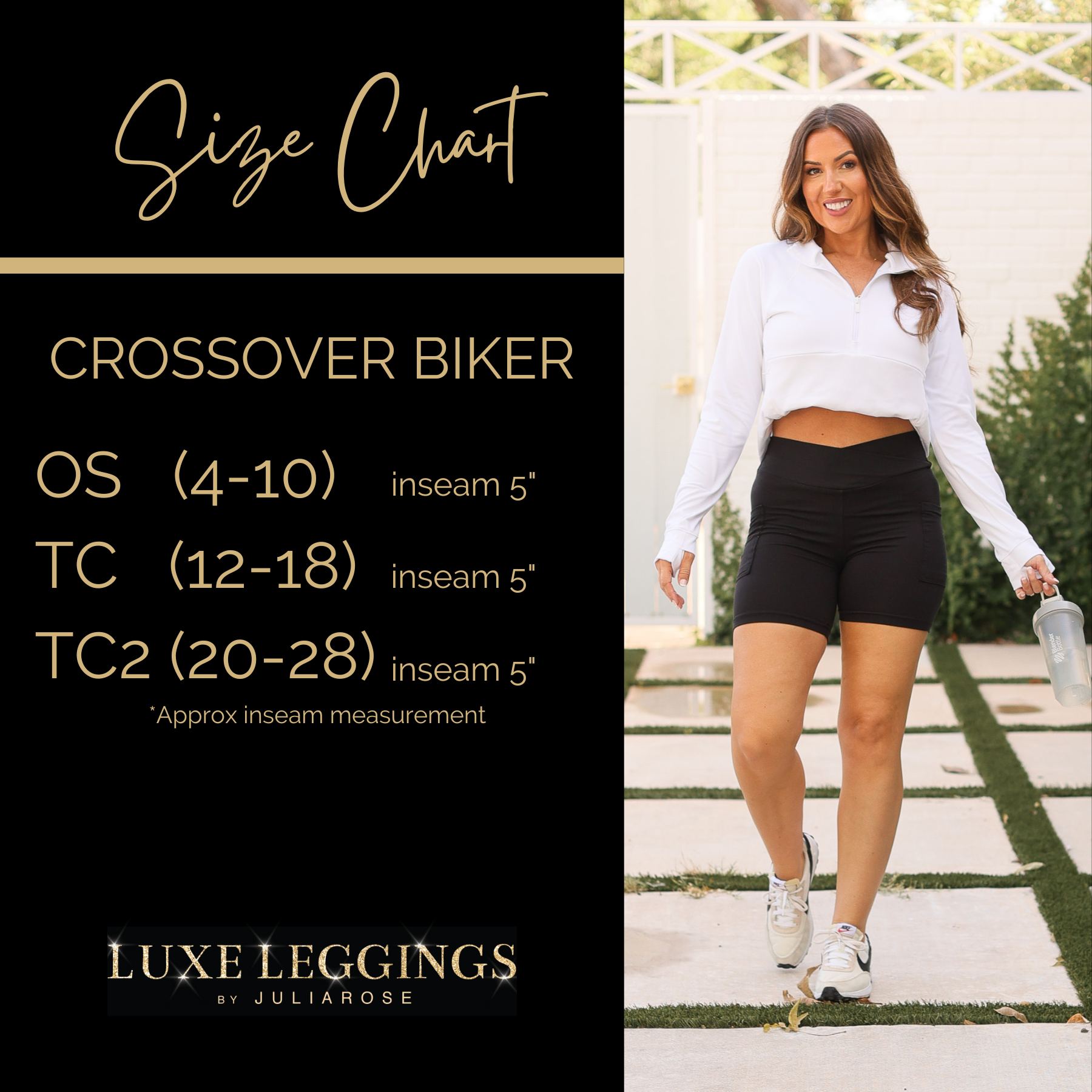 The Abby - NAVY Crossover Biker 5" Shorts  - Luxe Leggings