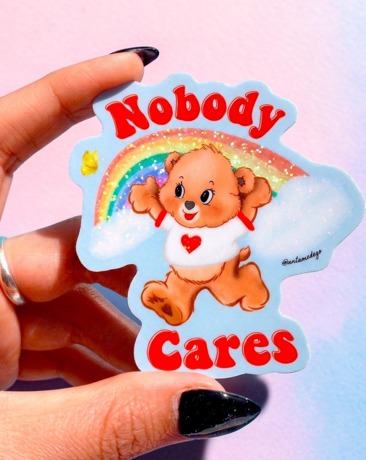 Nobody Cares Lolly The Bear Sticker