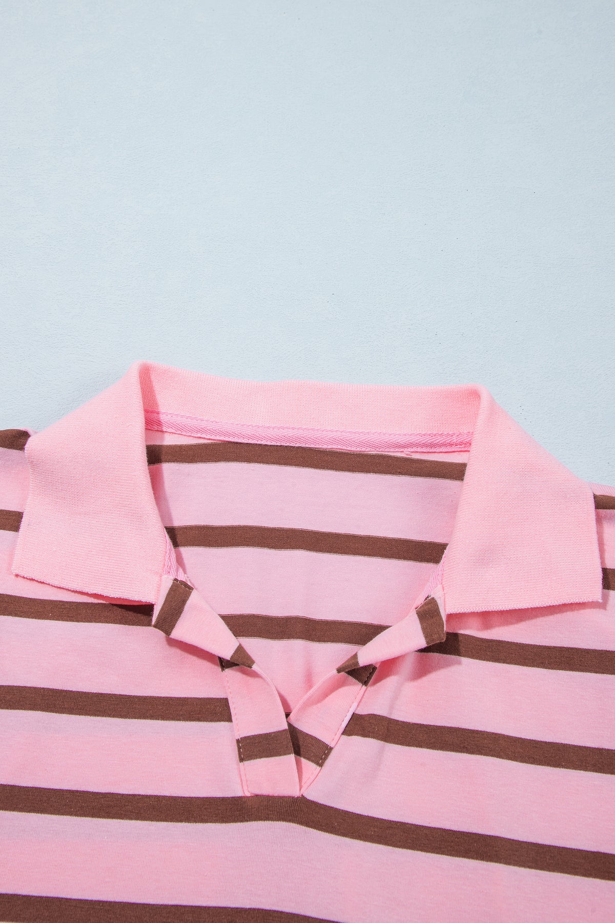 PRE-ORDER: Pink Striped Long Sleeve Collar Shift Top