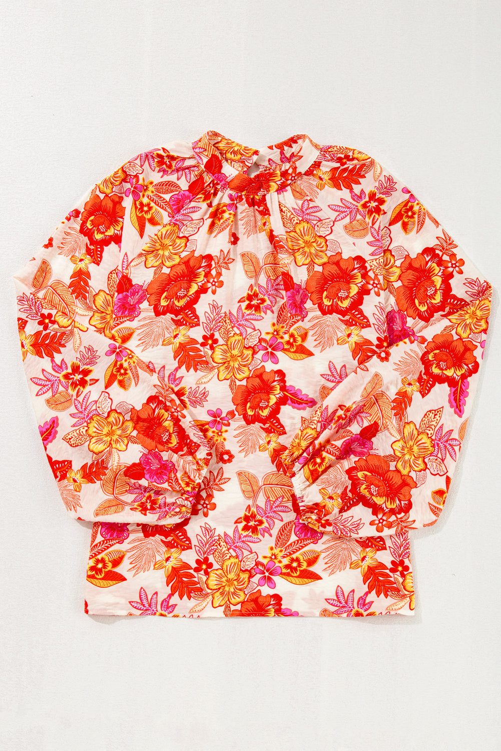 PRE-ORDER: Boho Floral Lantern Sleeve Blouse