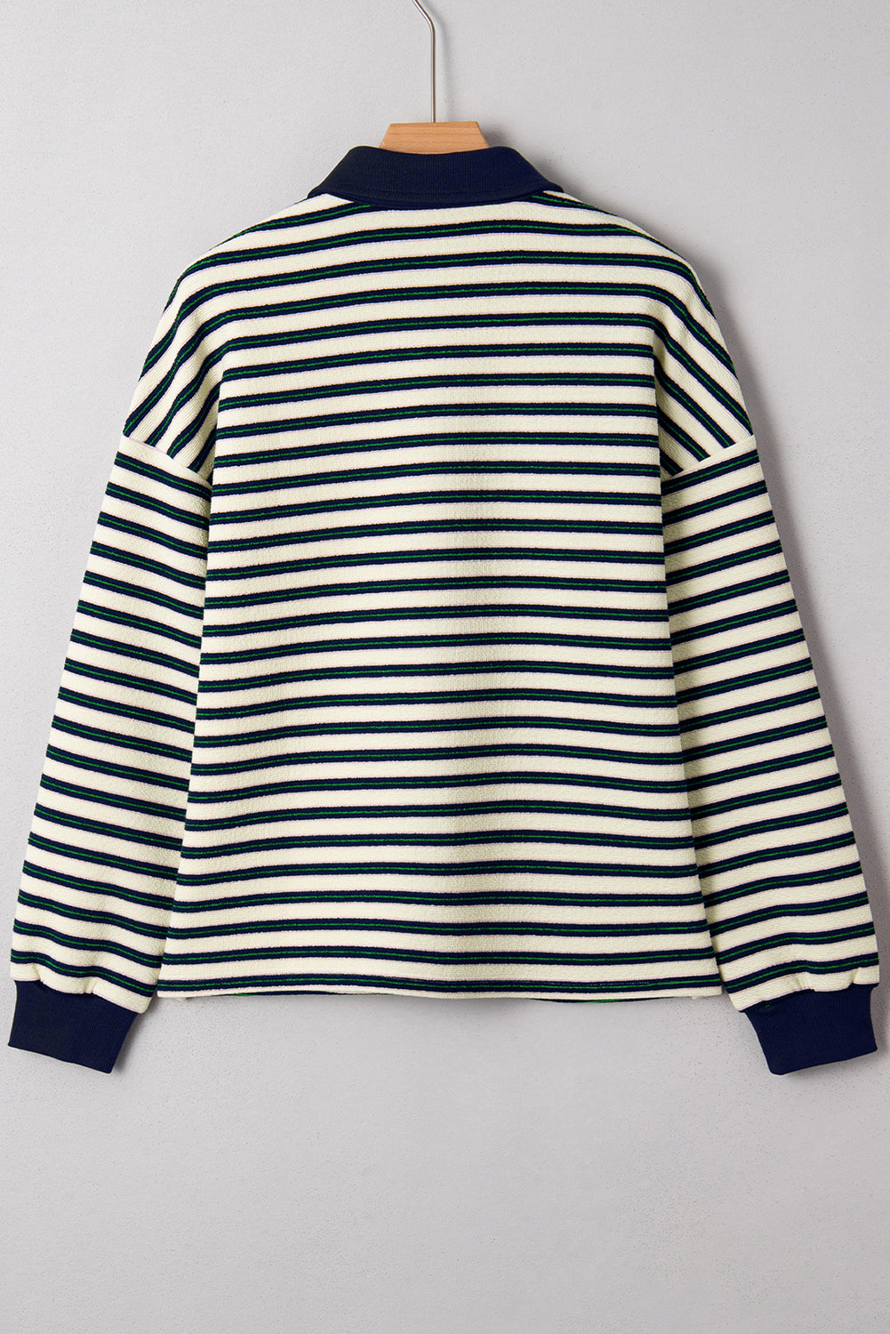 PRE-ORDER: Pop of Color V Neck Striped Long Sleeve Top