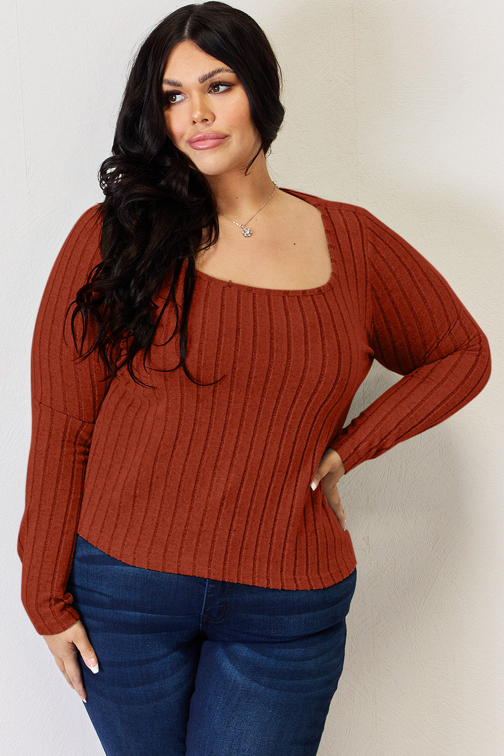 Ribbed Long Sleeve Top