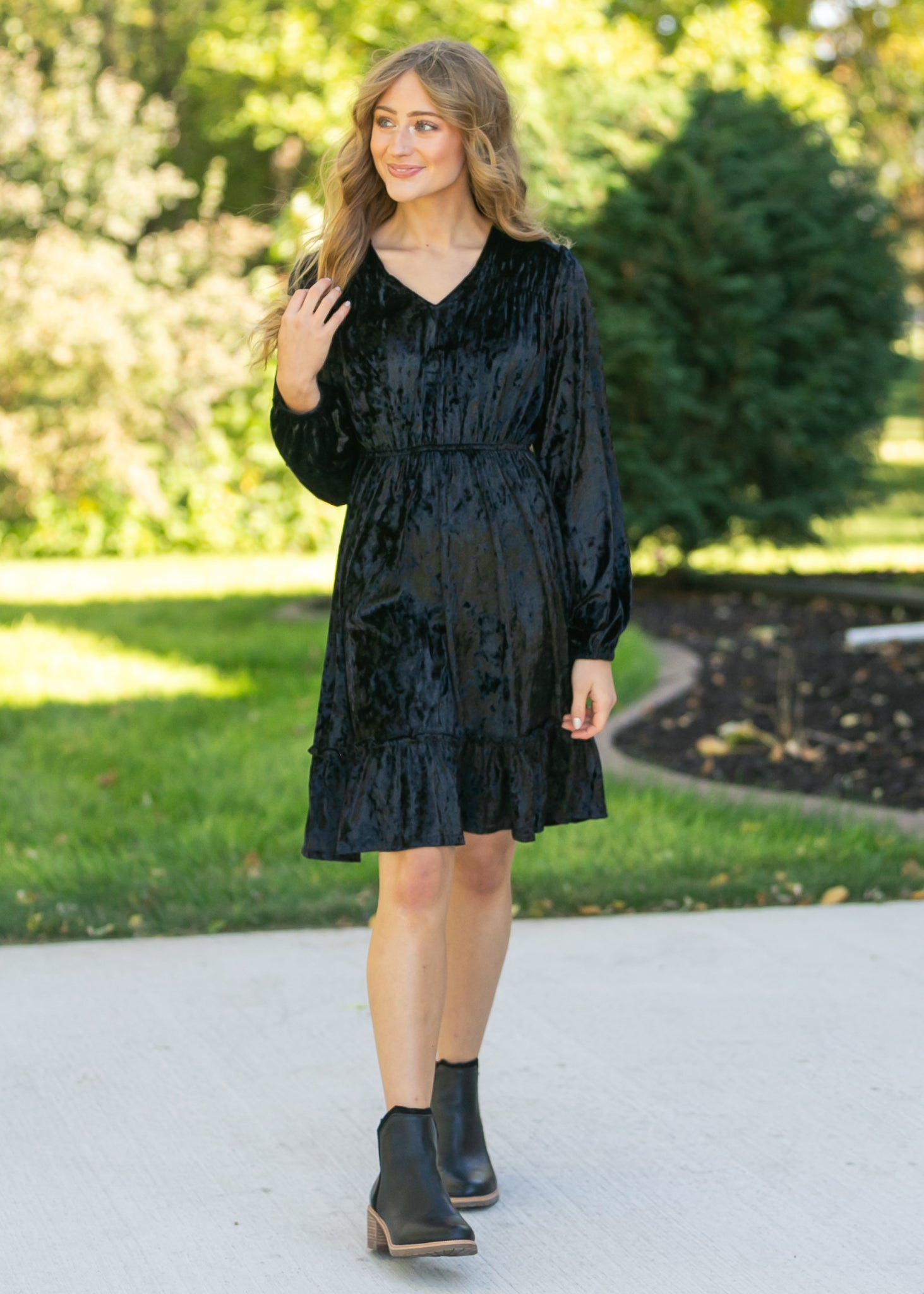 Diana Crushed Velvet Midi Dress