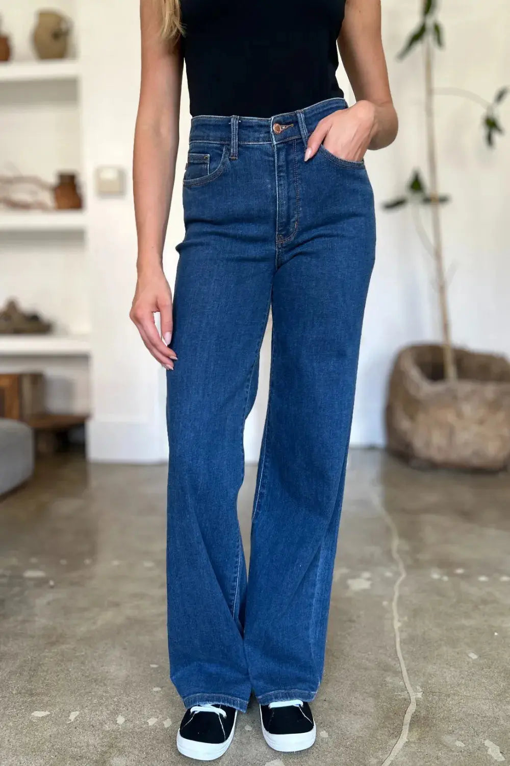 High Rise Straight Leg Jeans