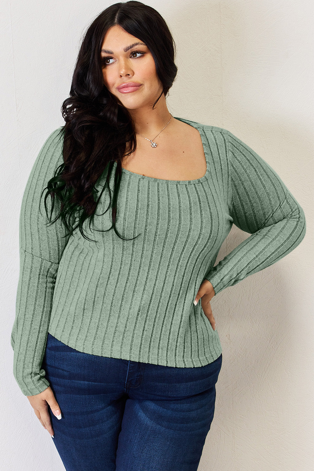 Ribbed Long Sleeve Top