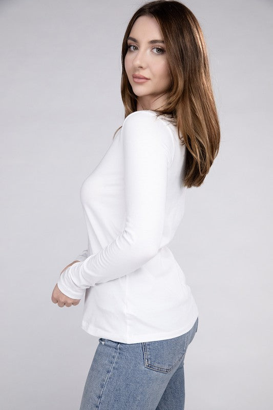 V-Neck Long Sleeve T-Shirt