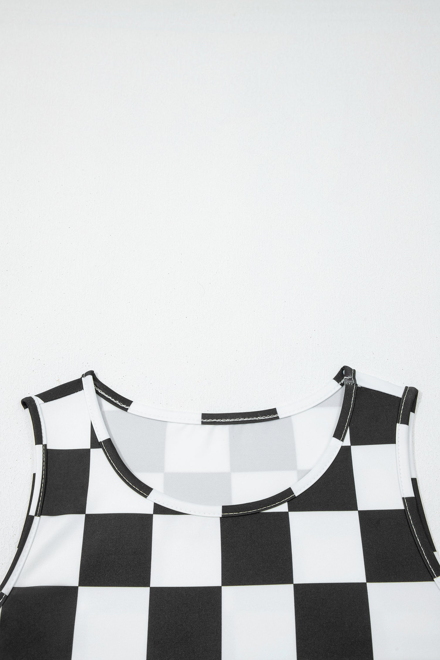 PRE-ORDER: Checkerboard Printed Slim Tank Top