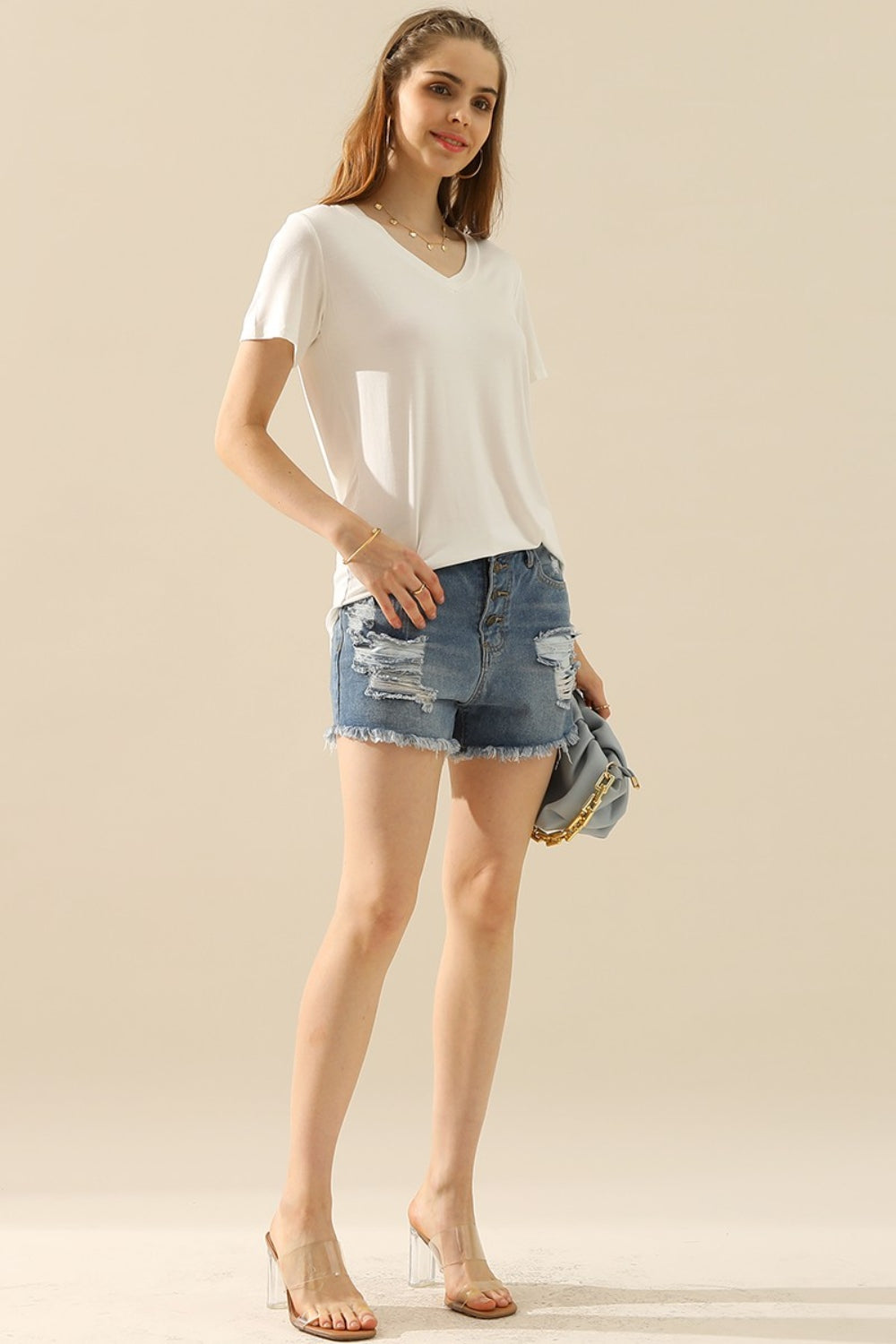 Classic V-Neck Short Sleeve Tee