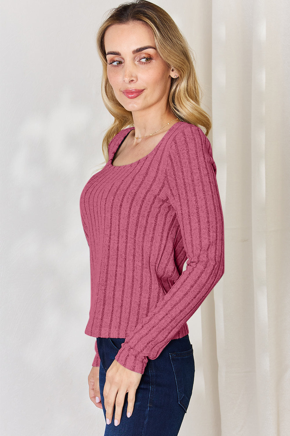 Ribbed Long Sleeve Top