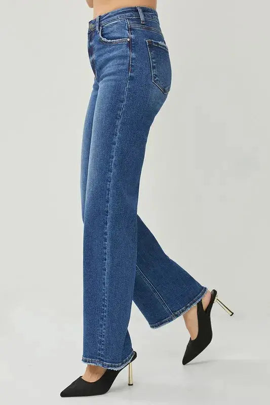High Rise Straight Leg Jeans