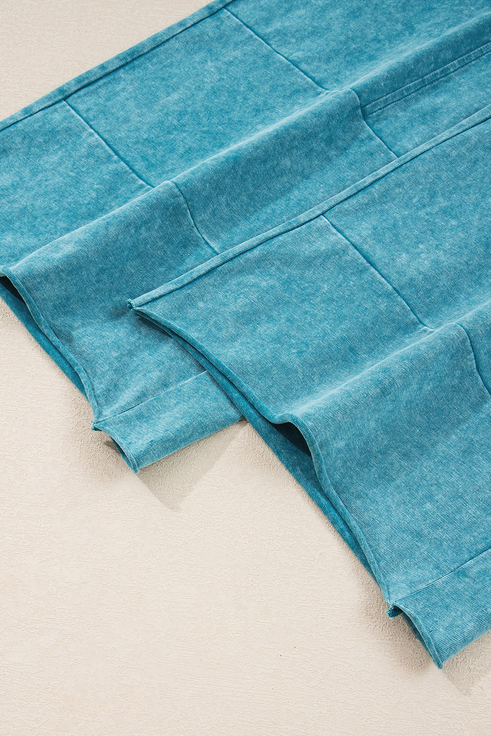 PRE-ORDER: Mineral Wash Knot High Waist Raw Hem Pants