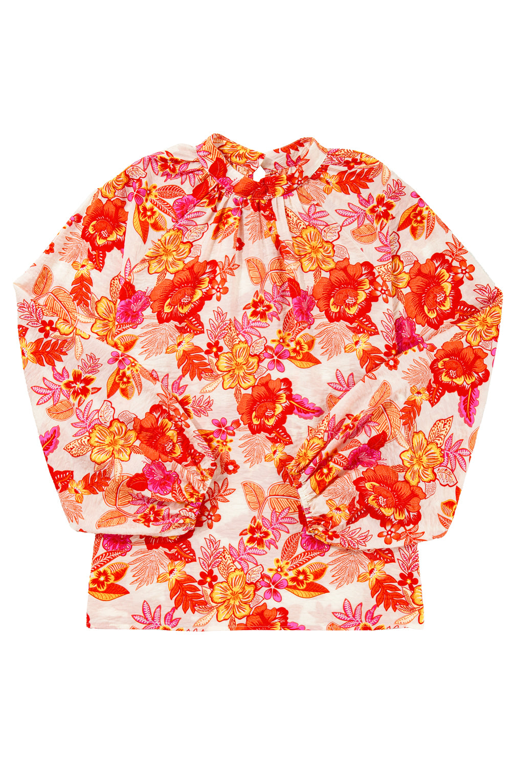 PRE-ORDER: Boho Floral Lantern Sleeve Blouse