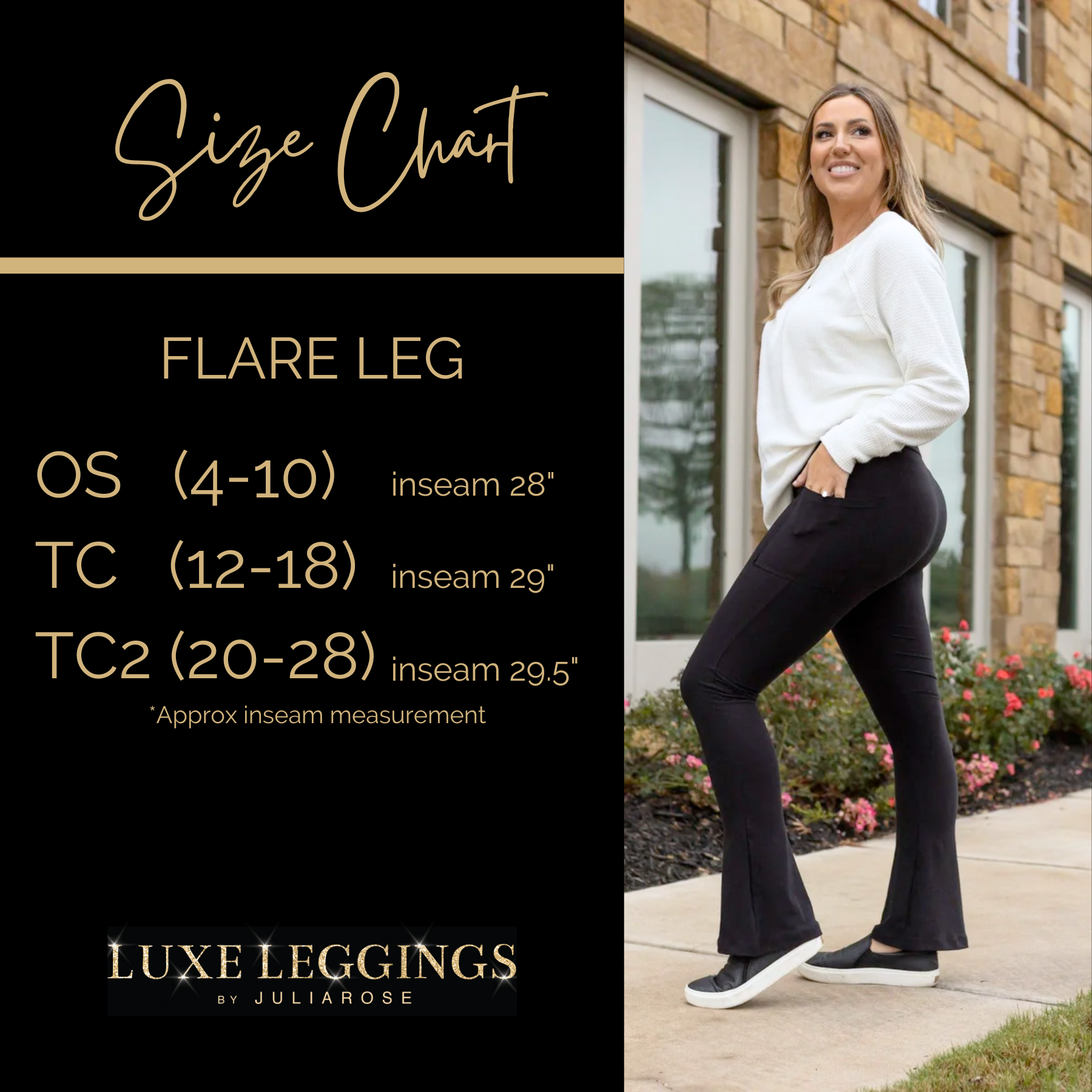 The Brandy - Brown Flare Leggings WITH POCKETS - Luxe Leggings